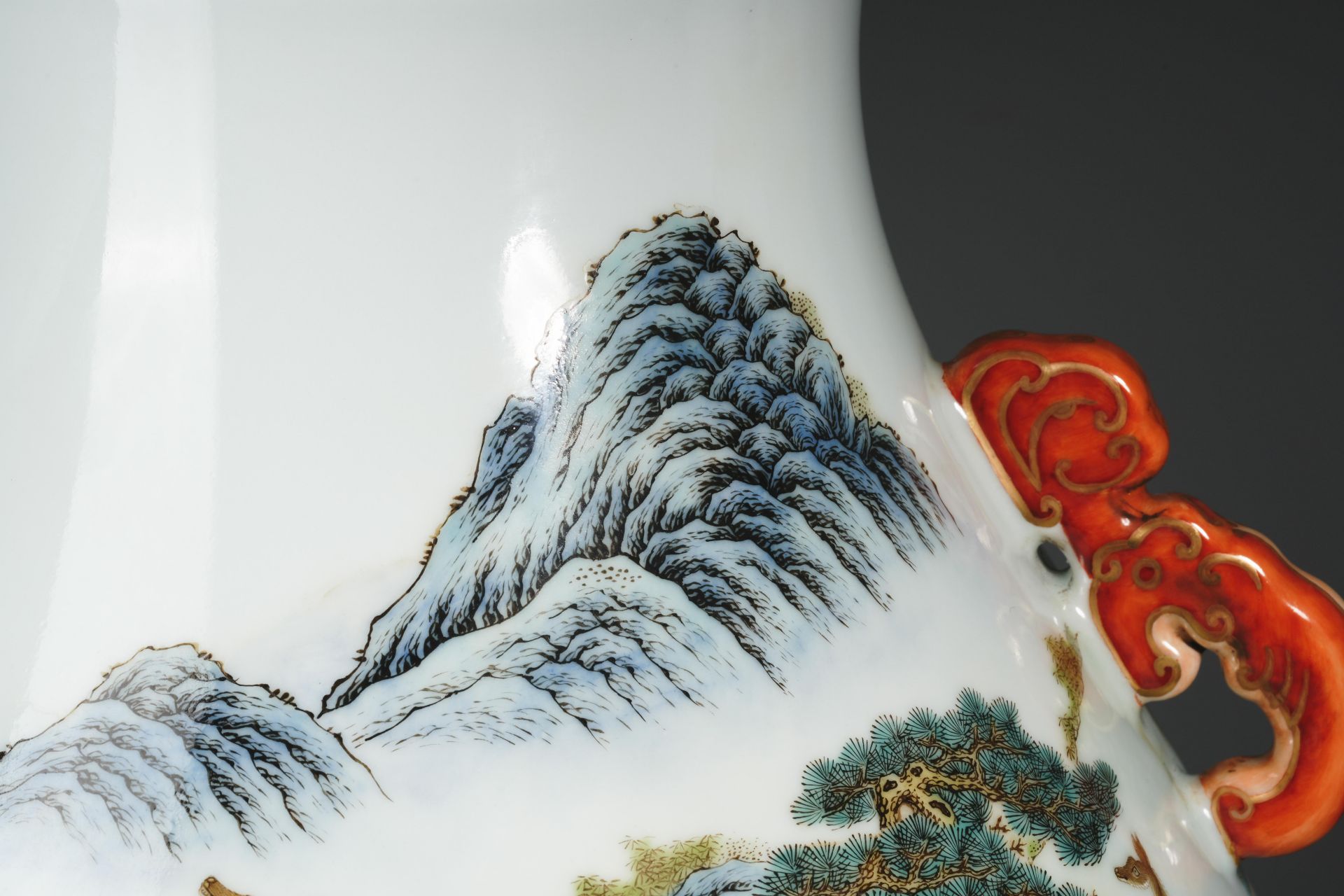 A Chinese Famille Rose Hundred Deers Zun Vase - Image 4 of 15