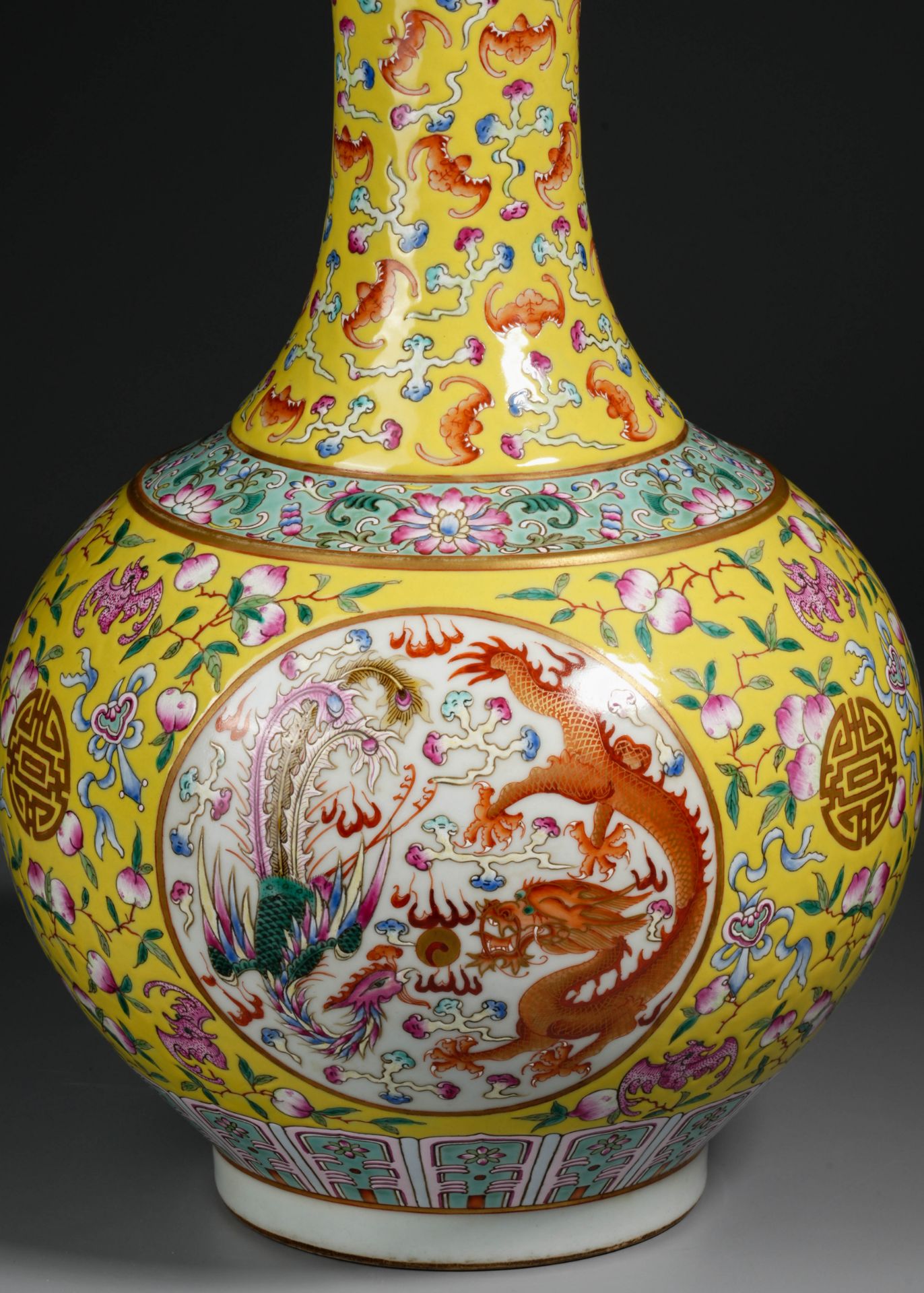 A Chinese Famille Rose and Gilt Decorative Vase - Image 6 of 10