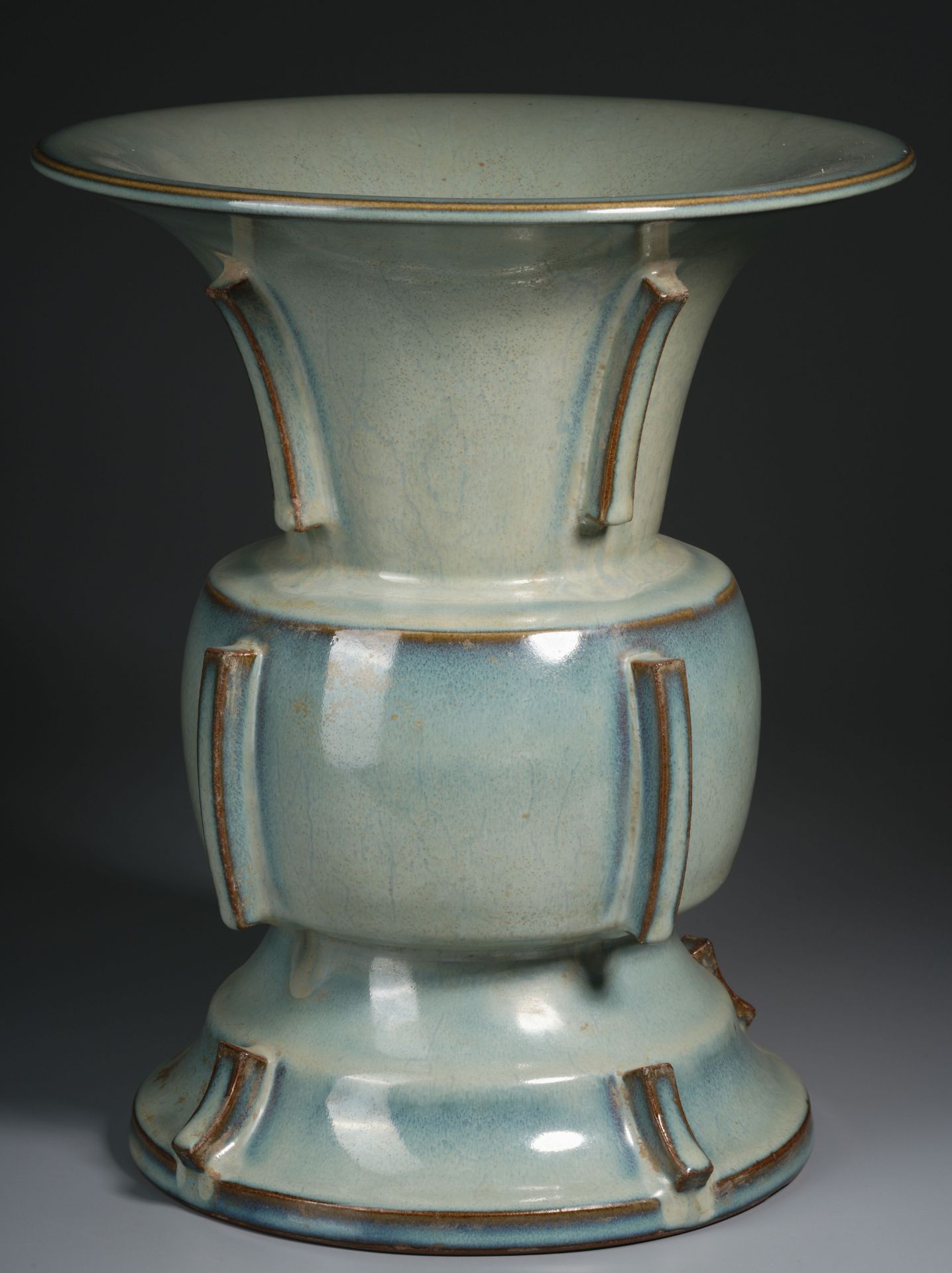 A Chinese Jun-ware Beaker Vase Zun - Image 3 of 9