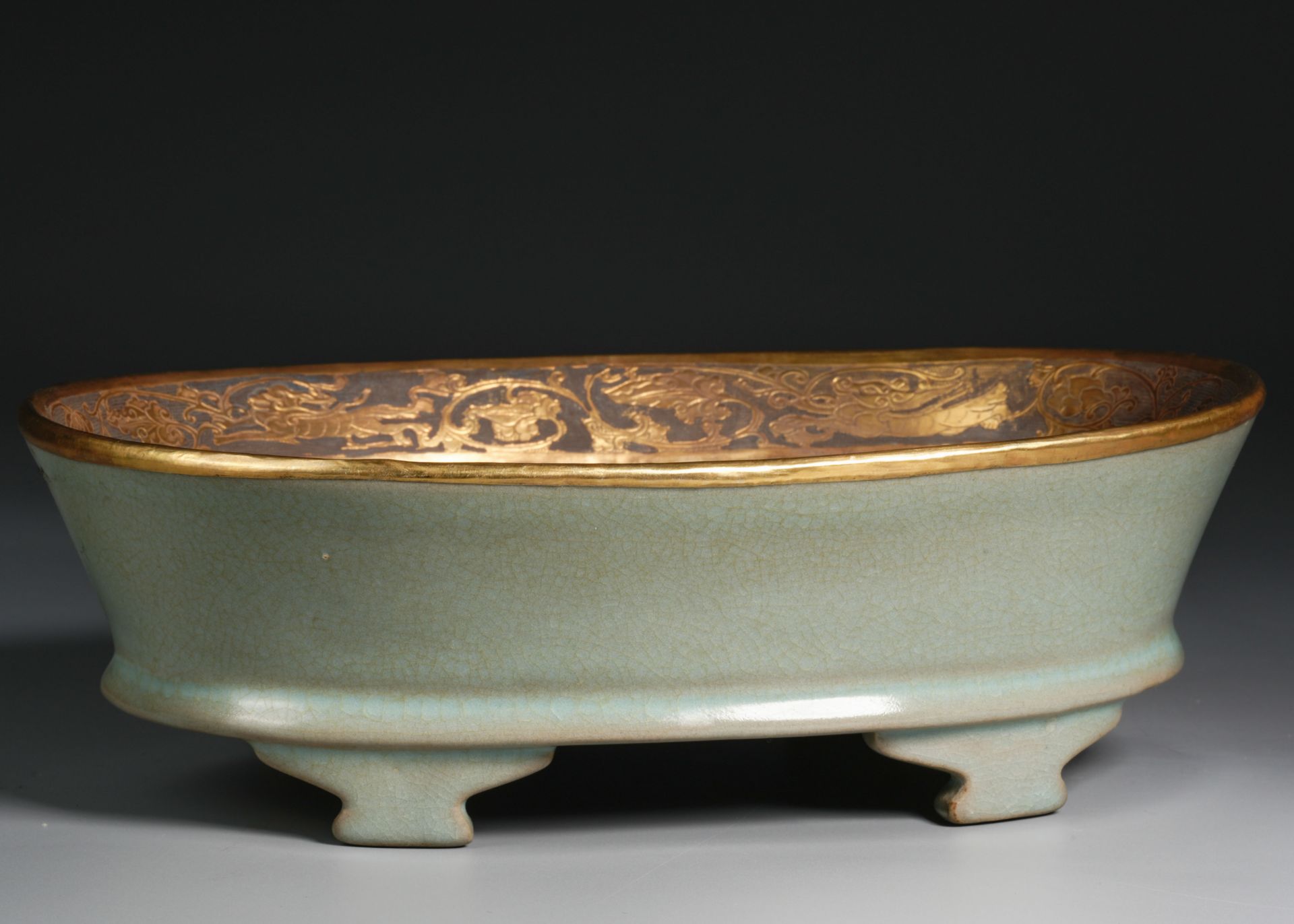 A Chinese Ru-ware Narcissus Bowl - Image 5 of 12