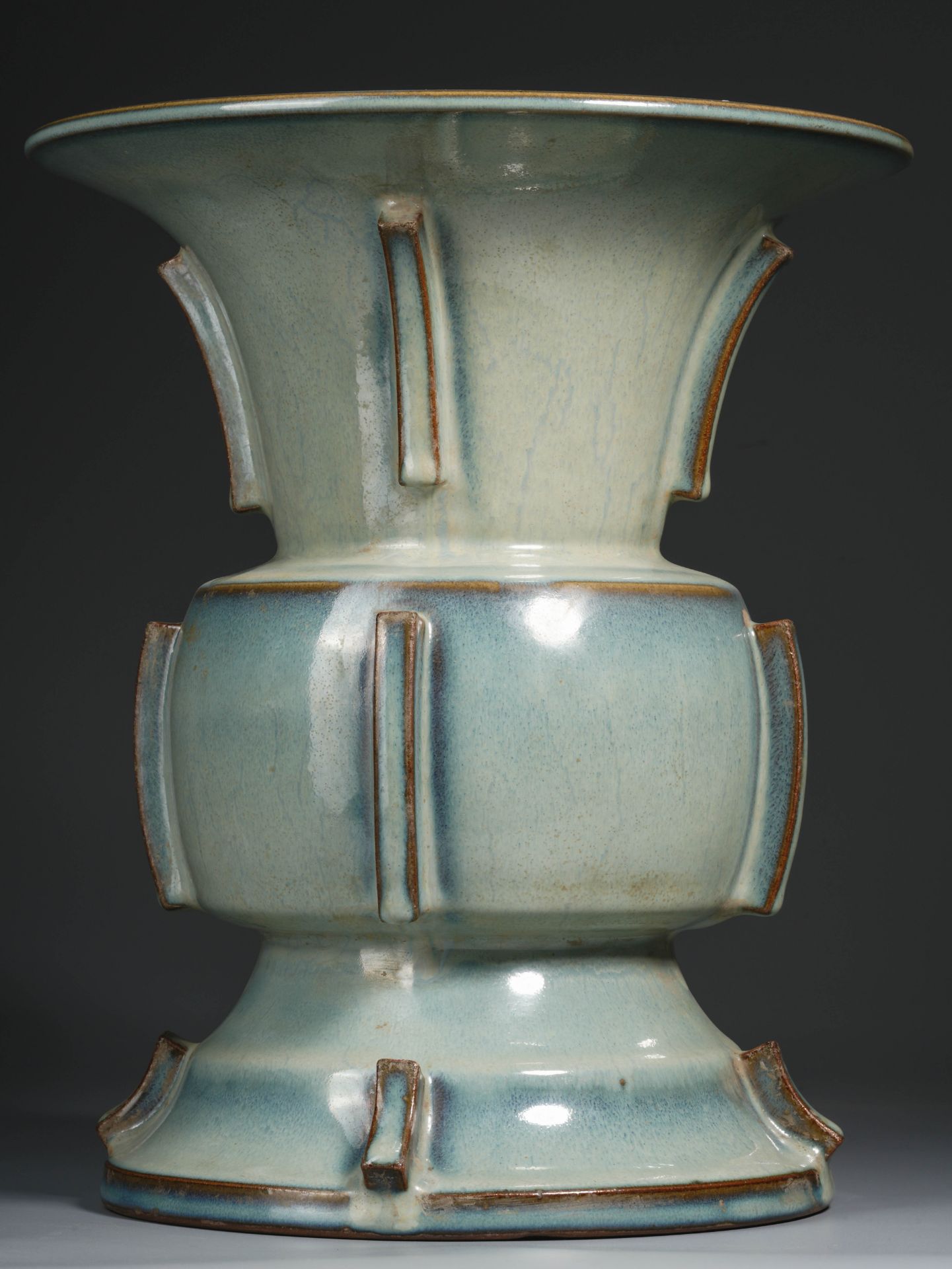 A Chinese Jun-ware Beaker Vase Zun - Image 4 of 9