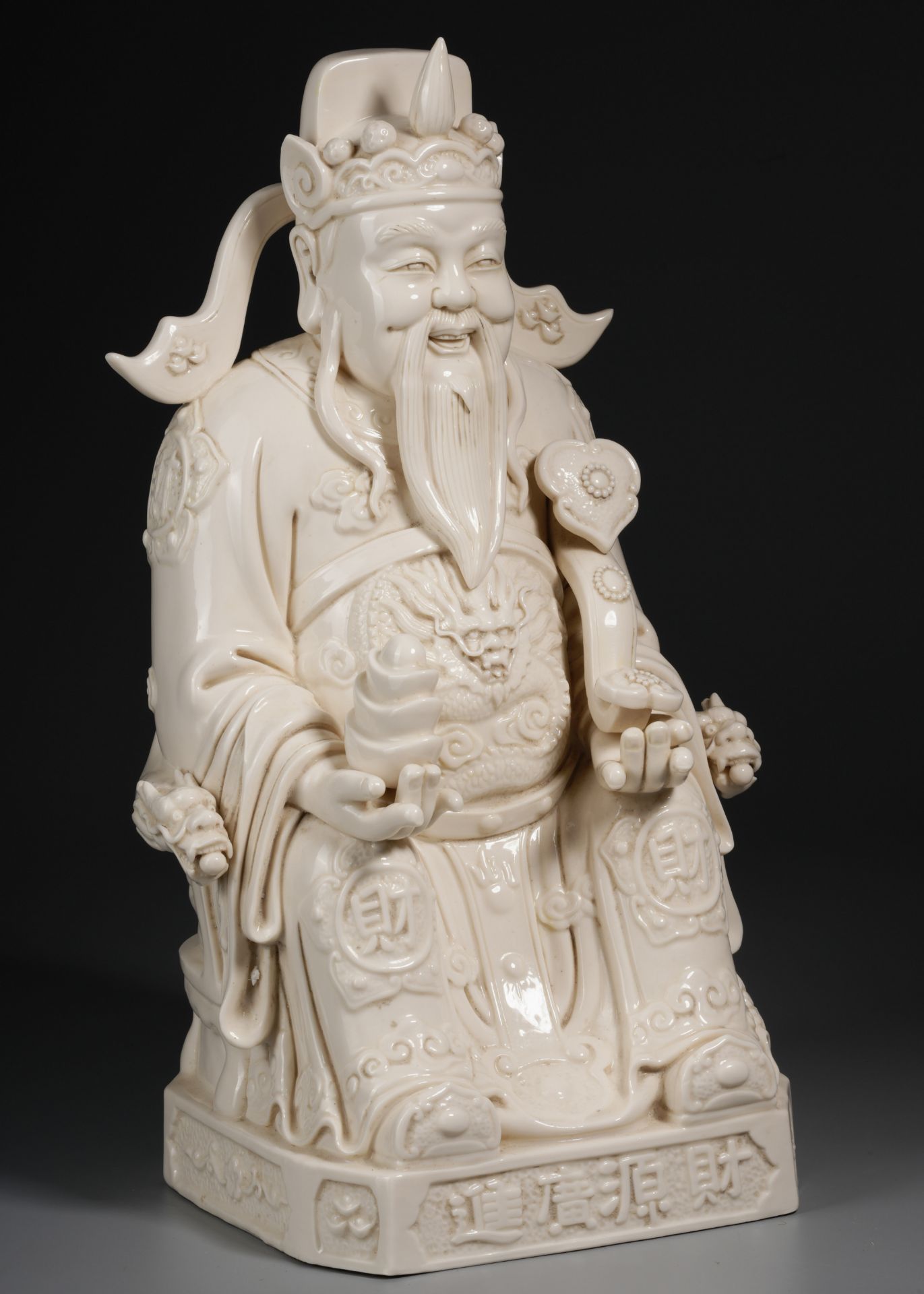 A Chinese Dehua Glaze God of Wealth - Image 5 of 13