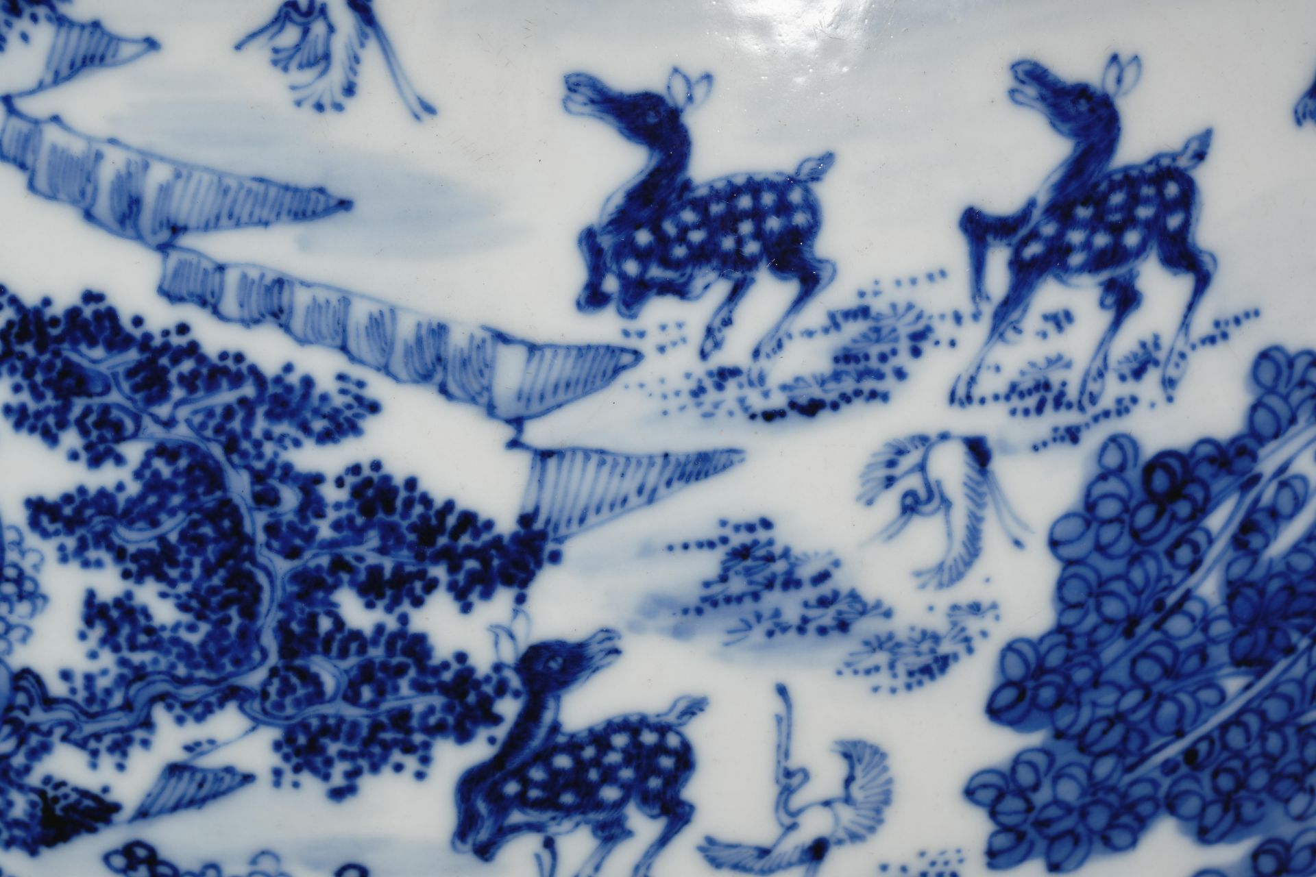 A Chinese Blue and White Hundred Deers Zun Vase - Image 6 of 14