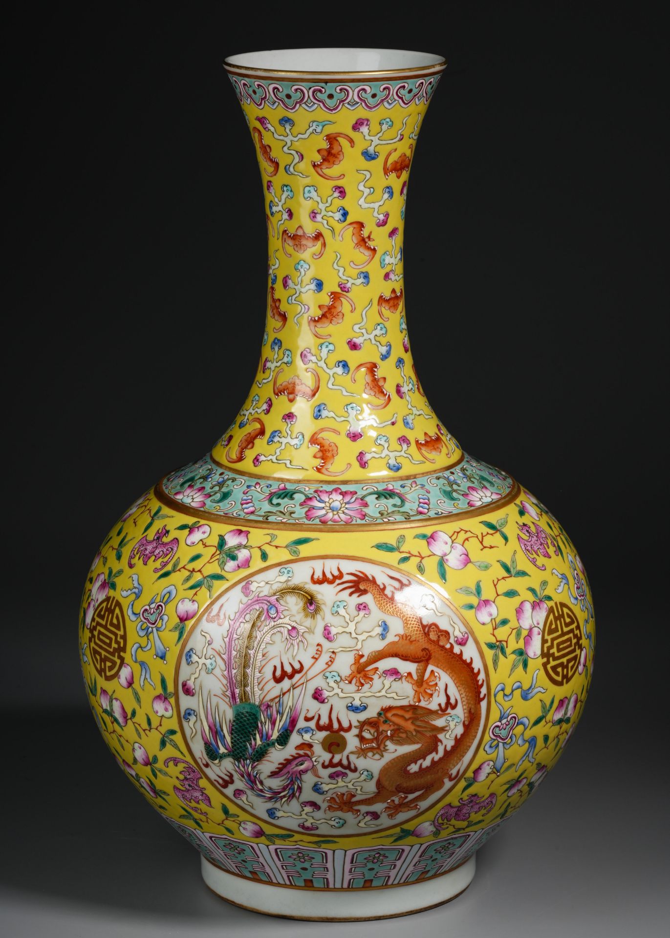 A Chinese Famille Rose and Gilt Decorative Vase - Image 5 of 10