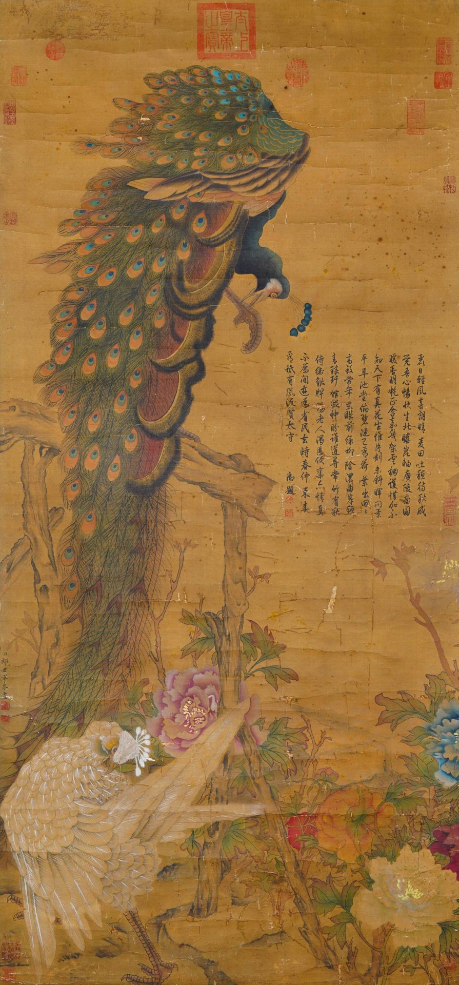 郎世寧 A Chinese Scroll Painting By Lang Shining - Bild 2 aus 13