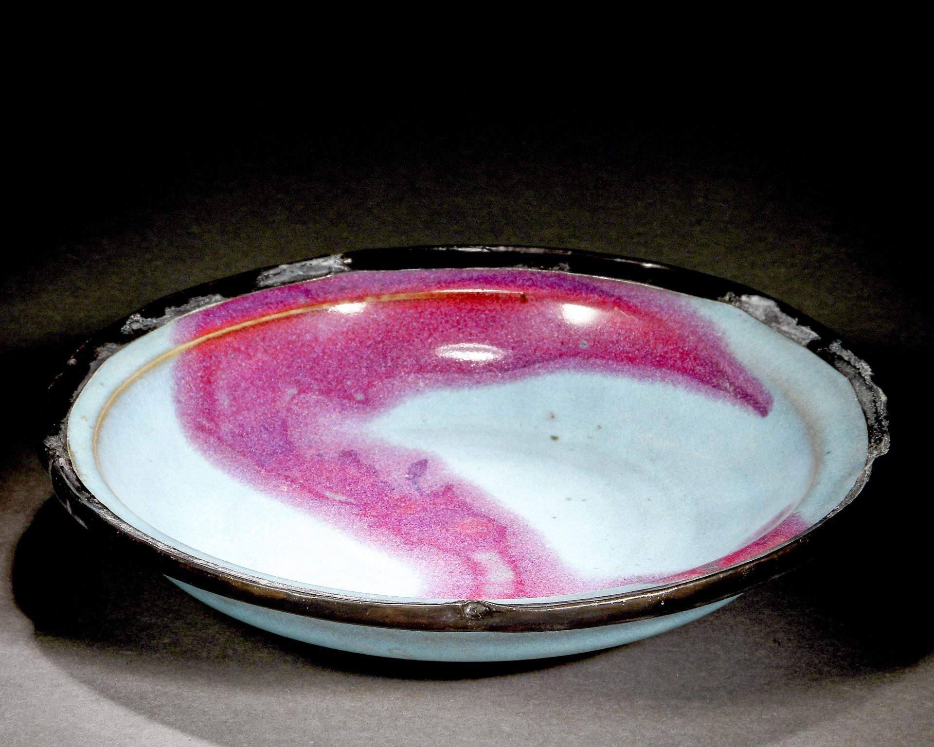 A Chinese Purple-Splashed Jun-Ware Plate - Bild 3 aus 12