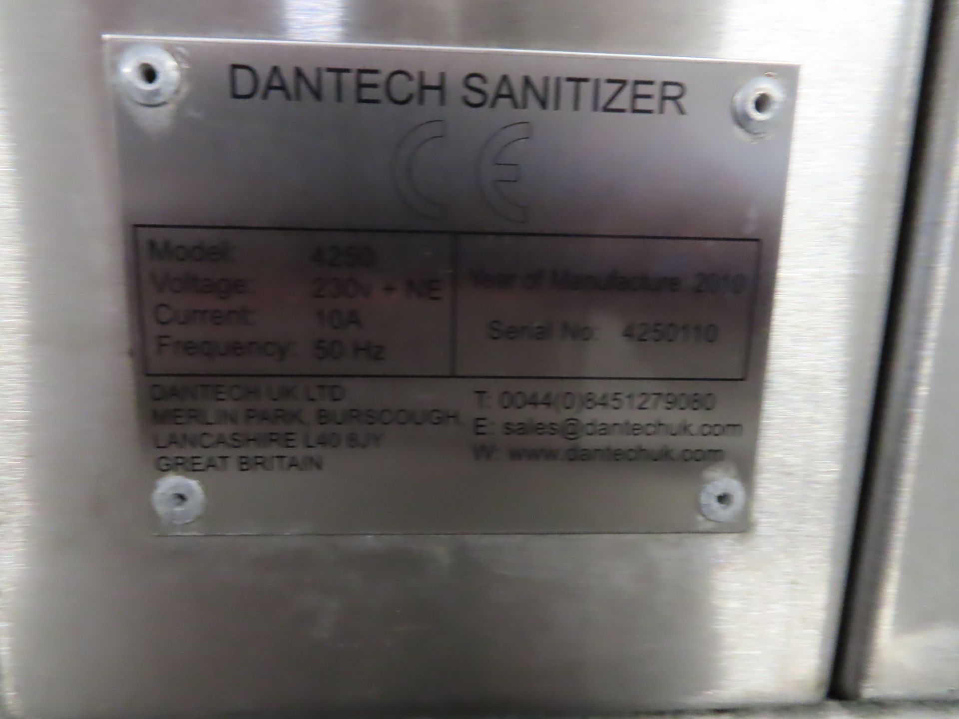 DANTECH 4250 SANITISING TUNNEL. - Image 6 of 6