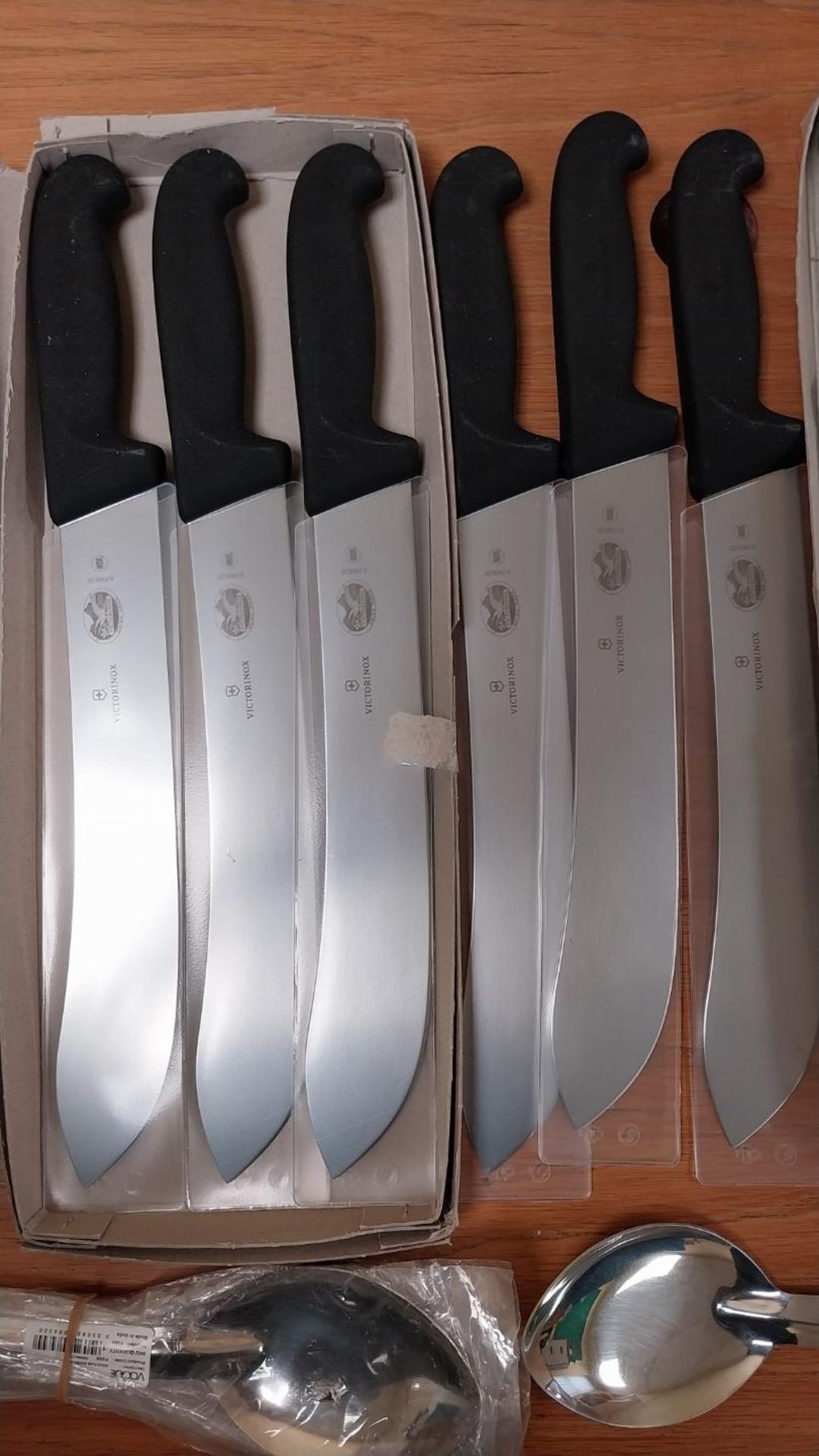 QTY OF VICTORINOX KNIVES AND LARGE SPOONS. - Image 3 of 4