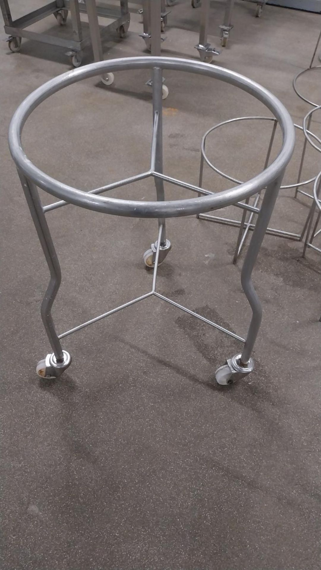 10 X STAINLESS STEEL BASKET STANDS. - Image 2 of 3