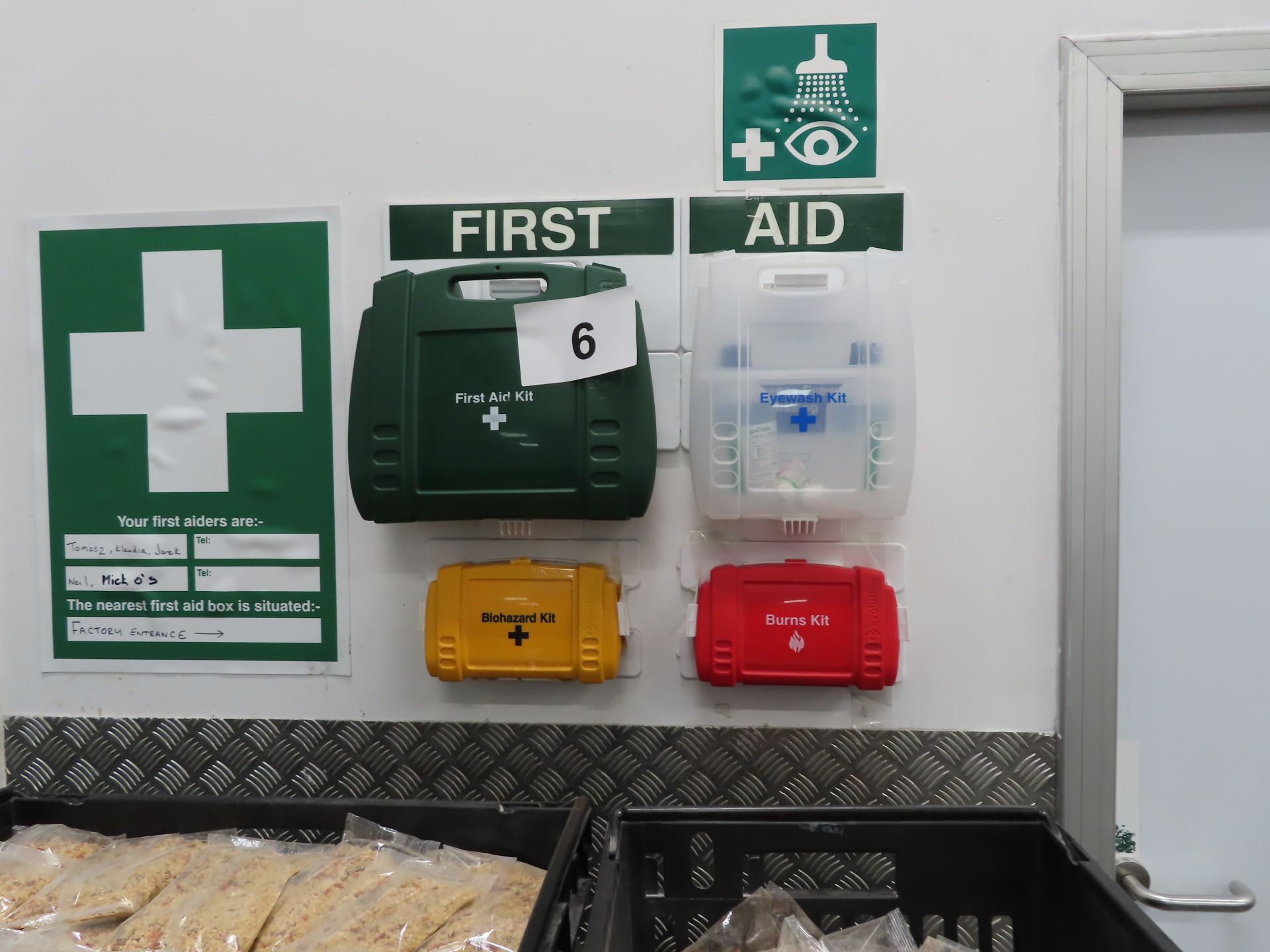 FIRST AID STATION.