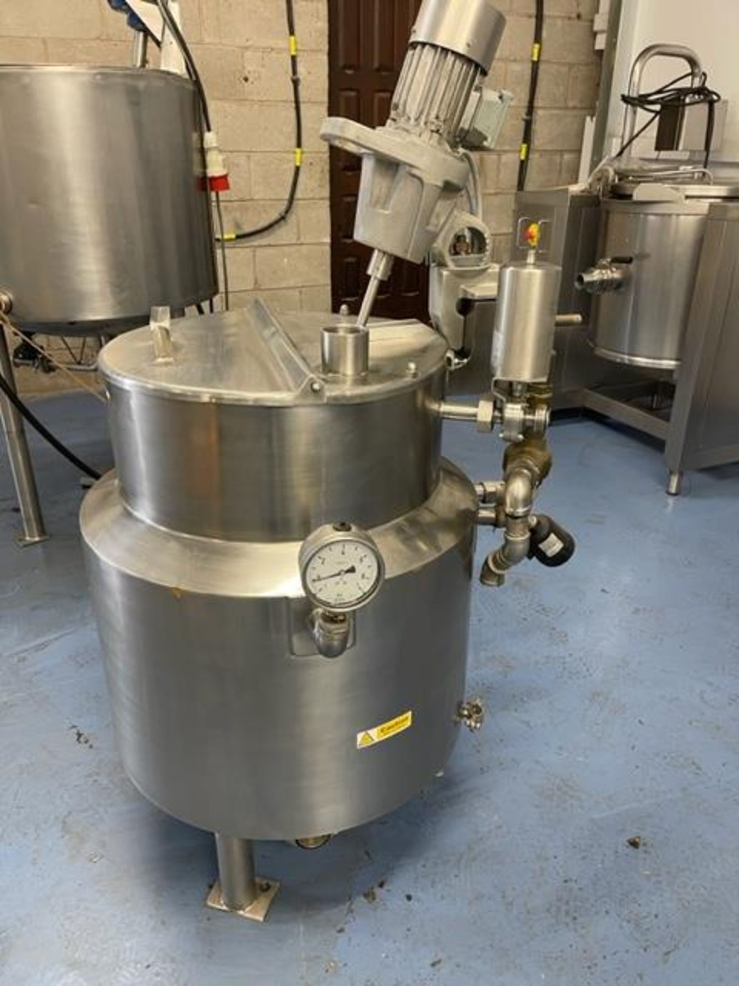 S/S GIUSTI 100 LITRE JACKETED VESSEL. - Image 5 of 5