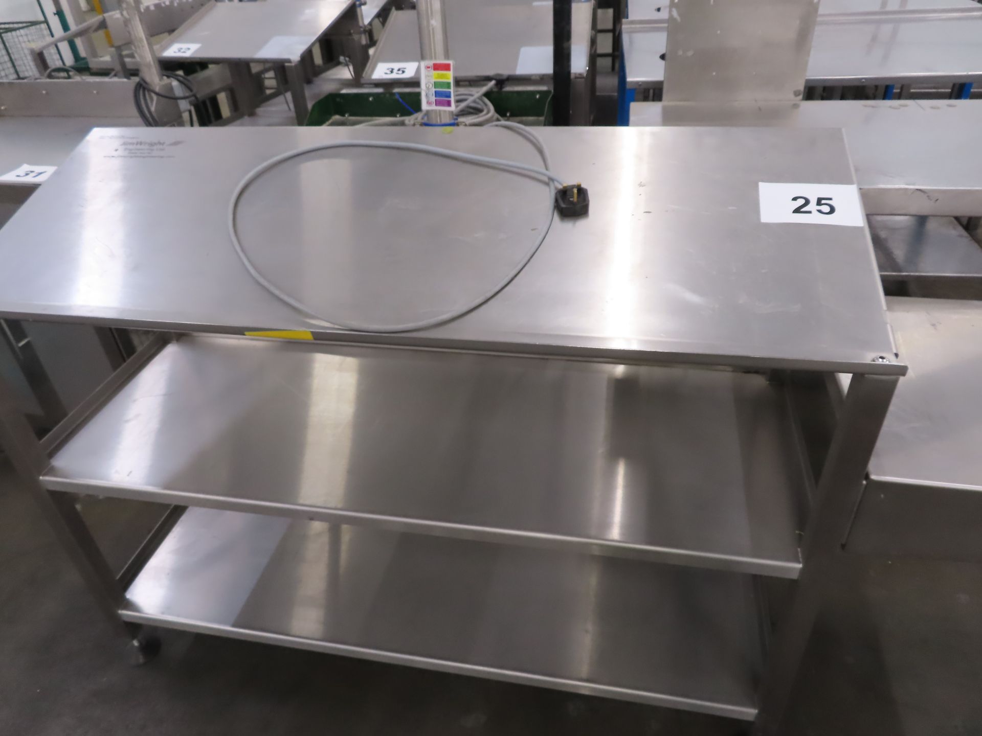 STAINLESS STEEL HEAVY DUTY TABLE. - Image 2 of 2