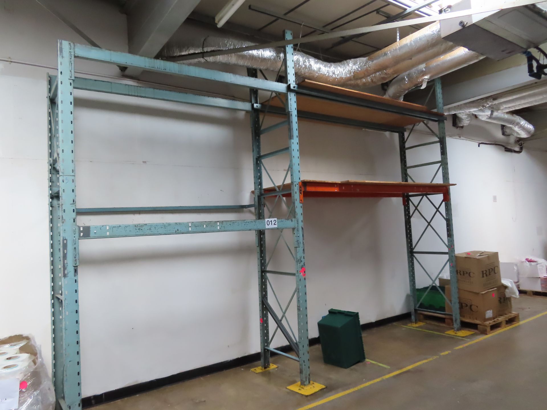 SECTION OF PALLET RACKING.
