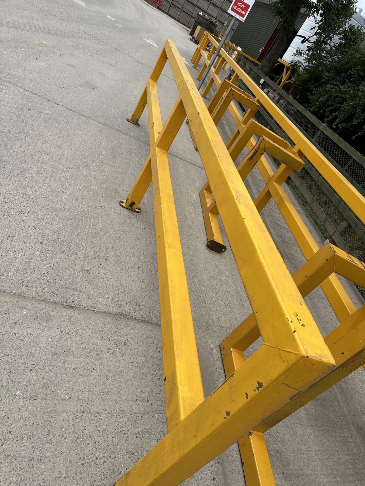 VARIOUS YELLOW BARRIERS.