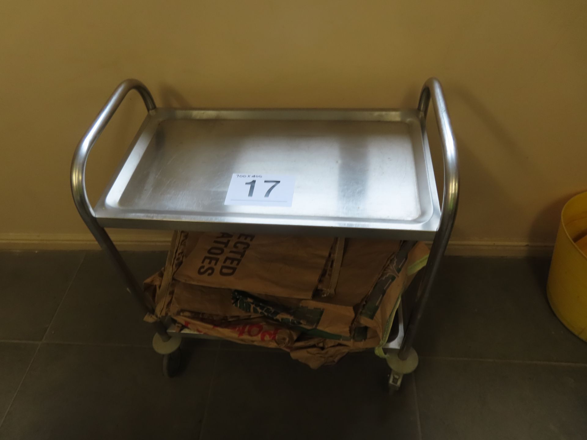 STAINLESS STEEL TROLLEY.