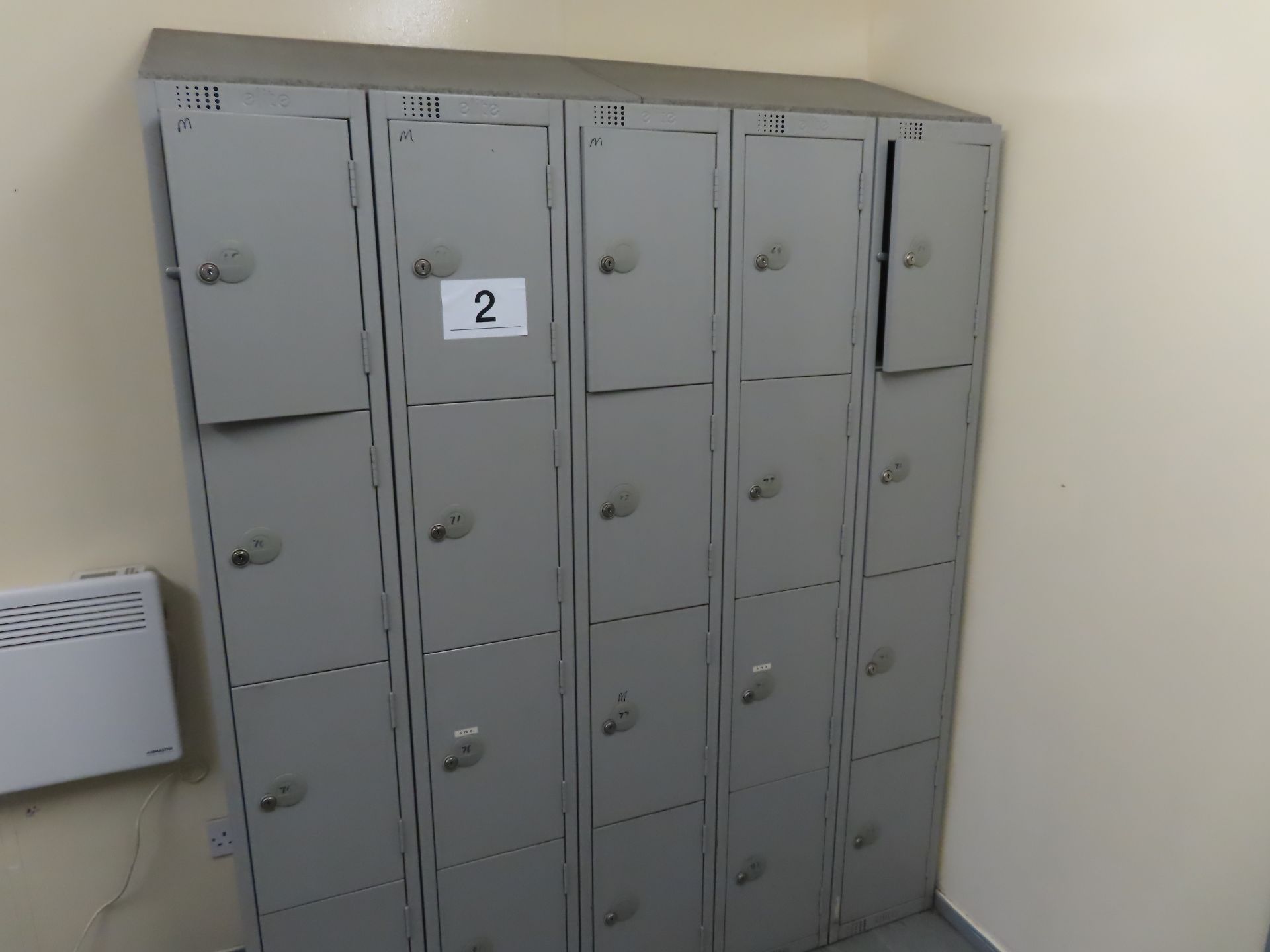5 X BANKS OF LOCKERS WITH KEYS