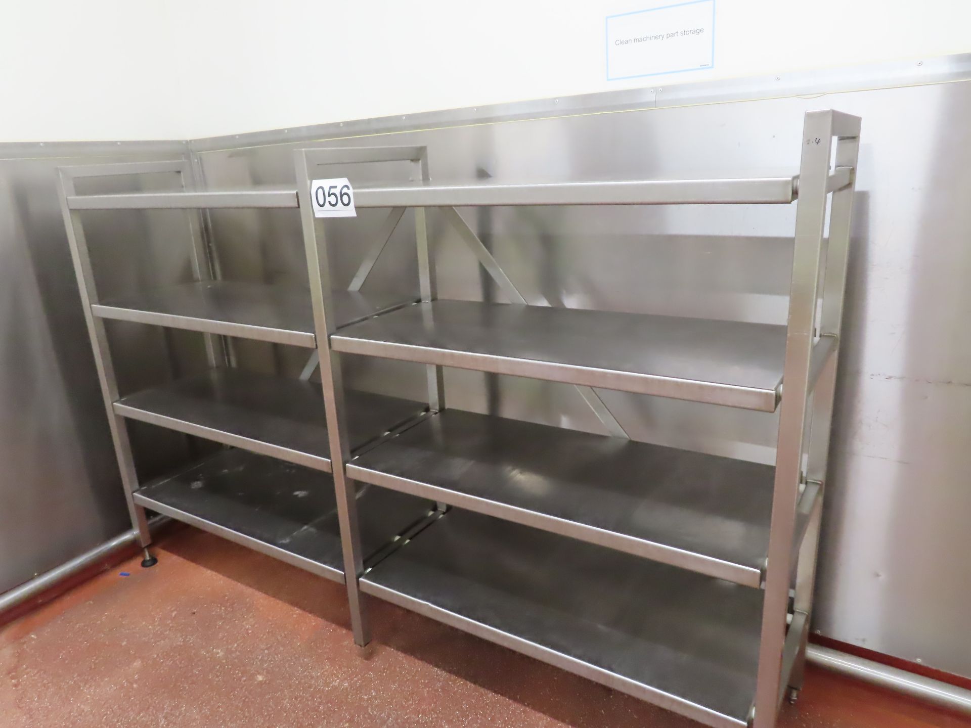 STAINLESS STEEL SHELF UNIT.