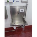 KNEE OPERATED SINK. INCLUDES HAND SANITISER AND SOAP DISPENSER.