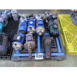 PALLET OF VARIOUS MOTORS AND PUMPS.