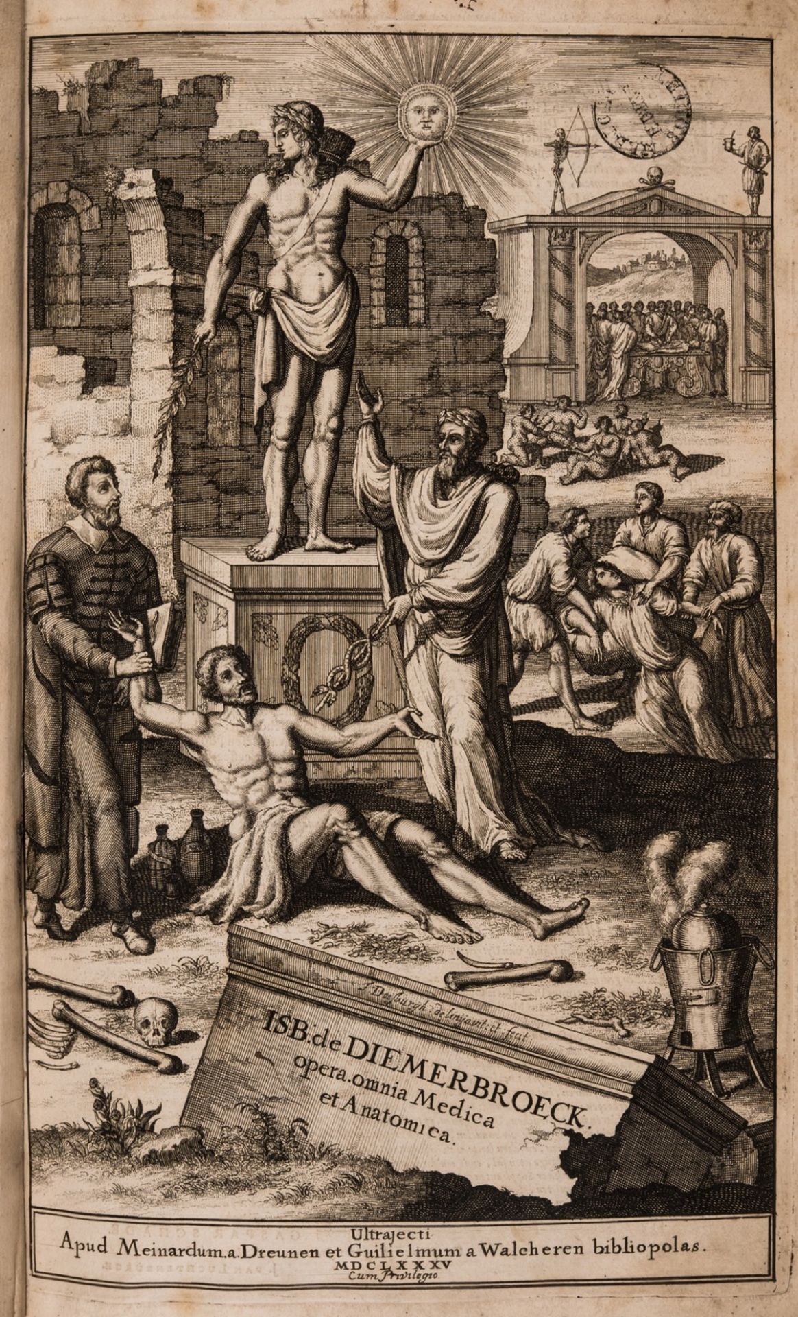 Diemerbroeck (Isbrand de) Opera omnia, anatomica et medica, 4 parts in 1, first edition, Utrecht, …