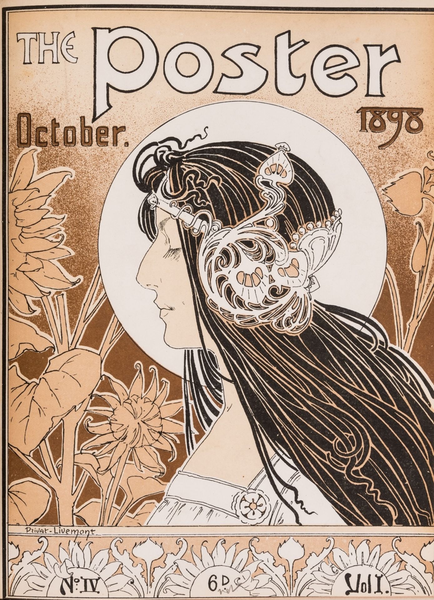 Beardsley (Aubrey), John Hassell, Walter Crane and others.- Poster (The). An Illustrated Monthly …