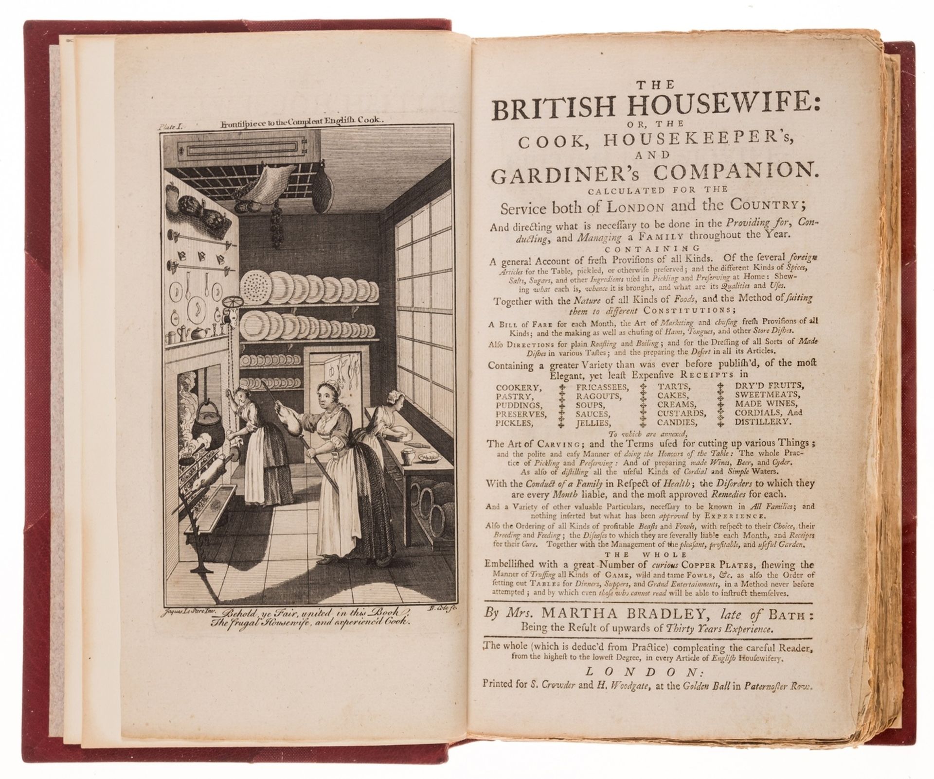 Bradley (Mrs. Martha) The British housewife: or, the cook, housekeeper's, and gardiner's …