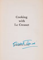 David (Elizabeth) Cooking with Le Creuset, signed by the author, Clarbat Ltd., 1969; and others, …