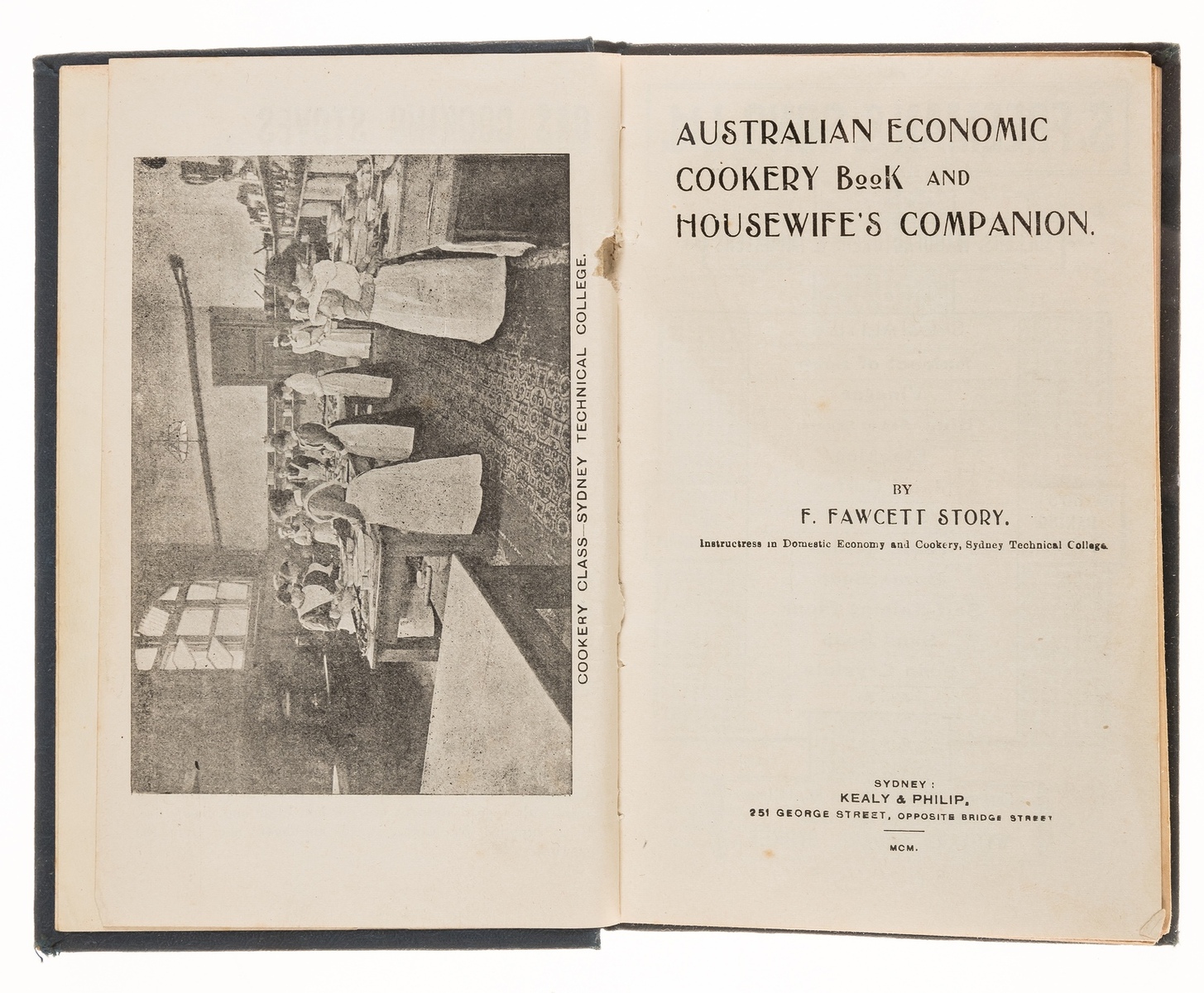 World.- Story (F. Fawcett) Australian Economic Cookery Book and Housewife's companion, Sydney, …