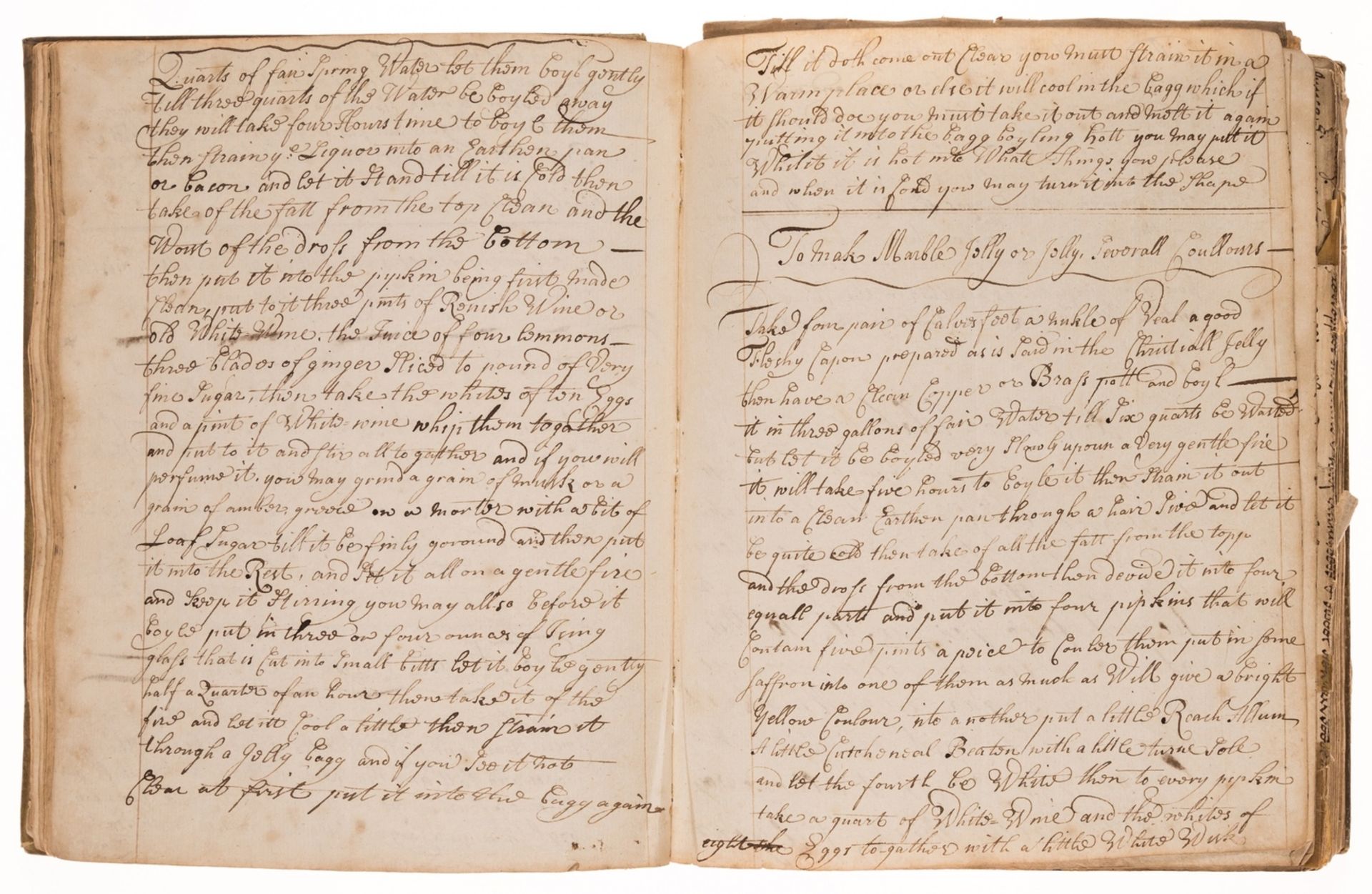 Cookery recipes.- [Reading (Mrs. Mary)] [Collection of recipes], manuscript in several hands, …