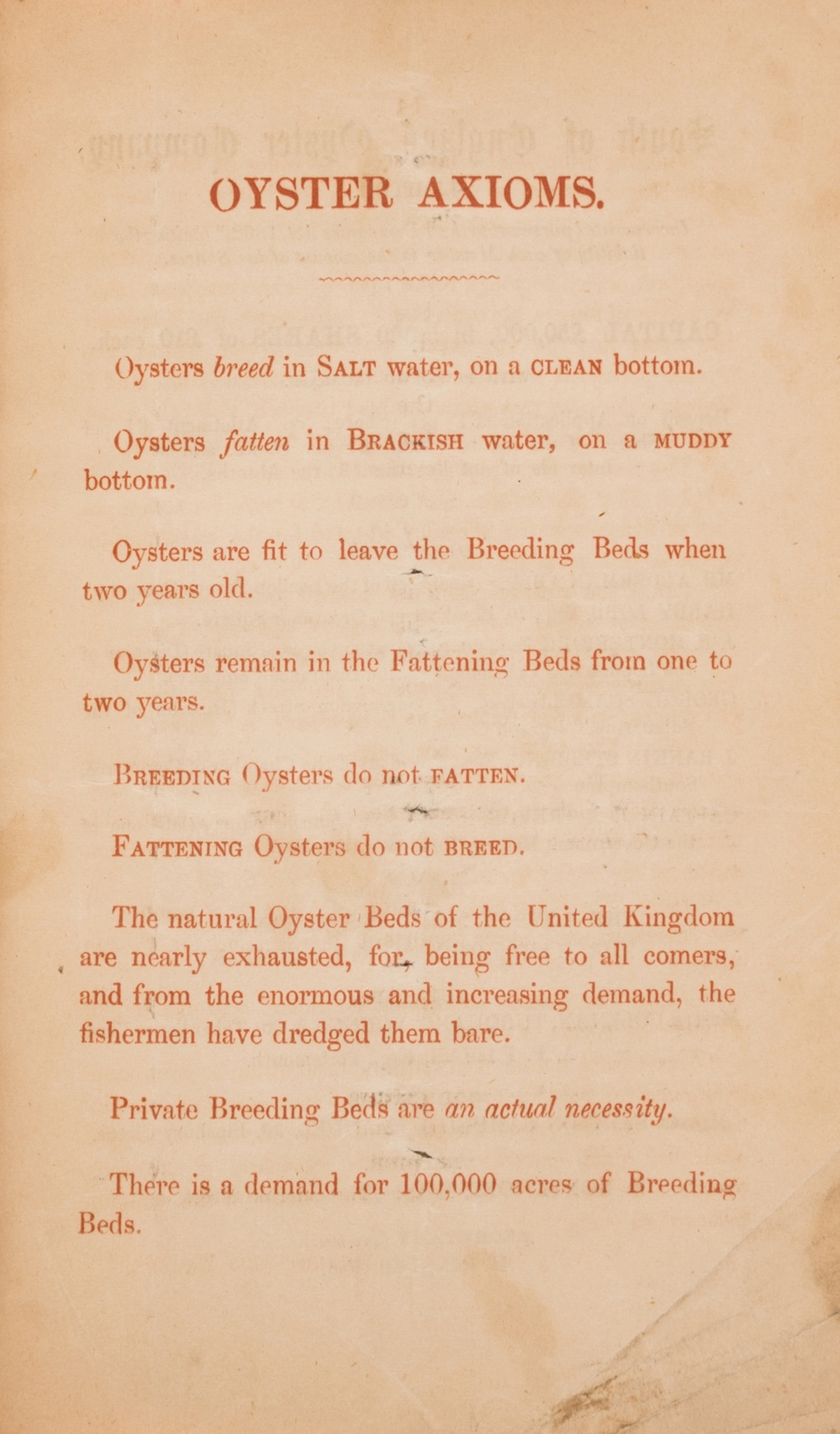 Oysters.- Oysters and their cultivation. Compiled from authentic sources by order of the Board of …