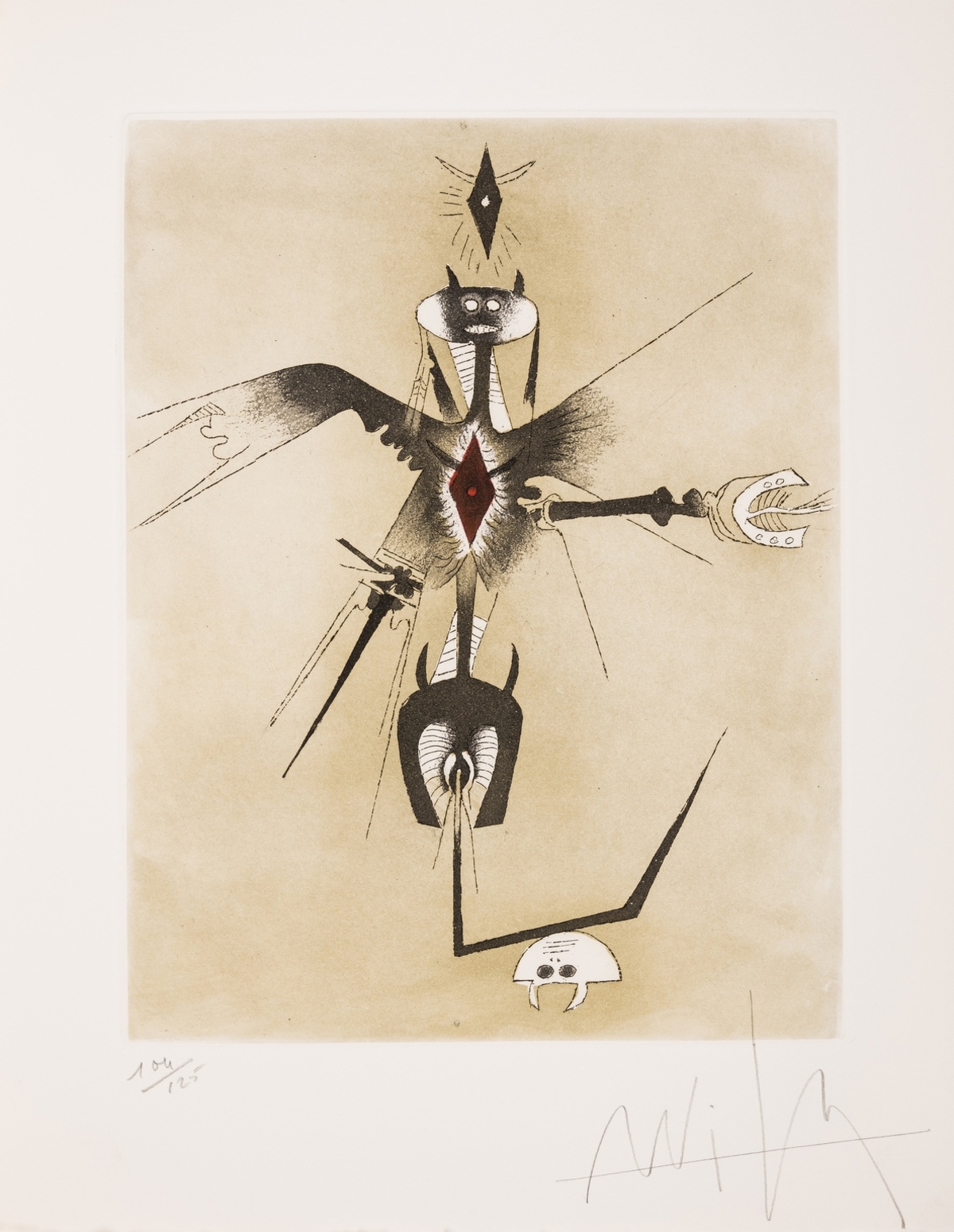 Wifredo Lam (1902-1982) Crosieur Noir - Image 2 of 8