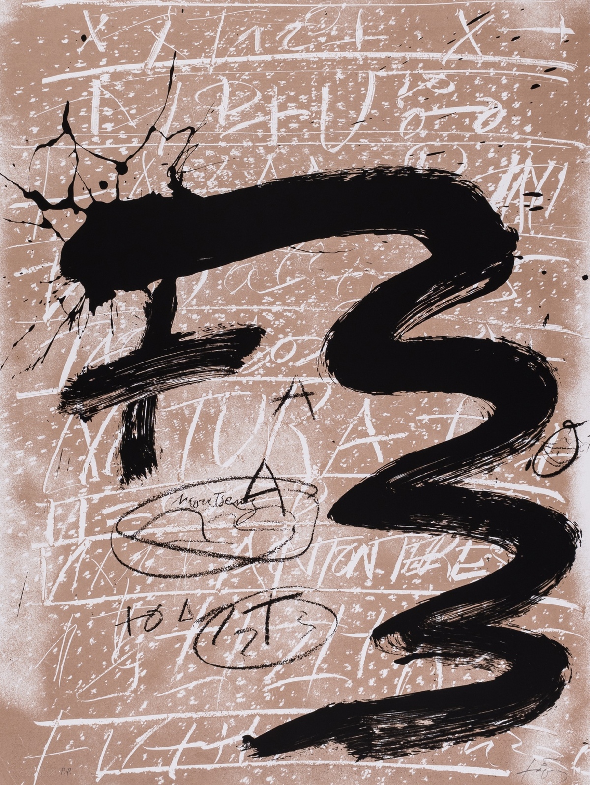 Antonio Tapies (1923-2012) Untitled, from Columbus - In Search of a New Tomorrow