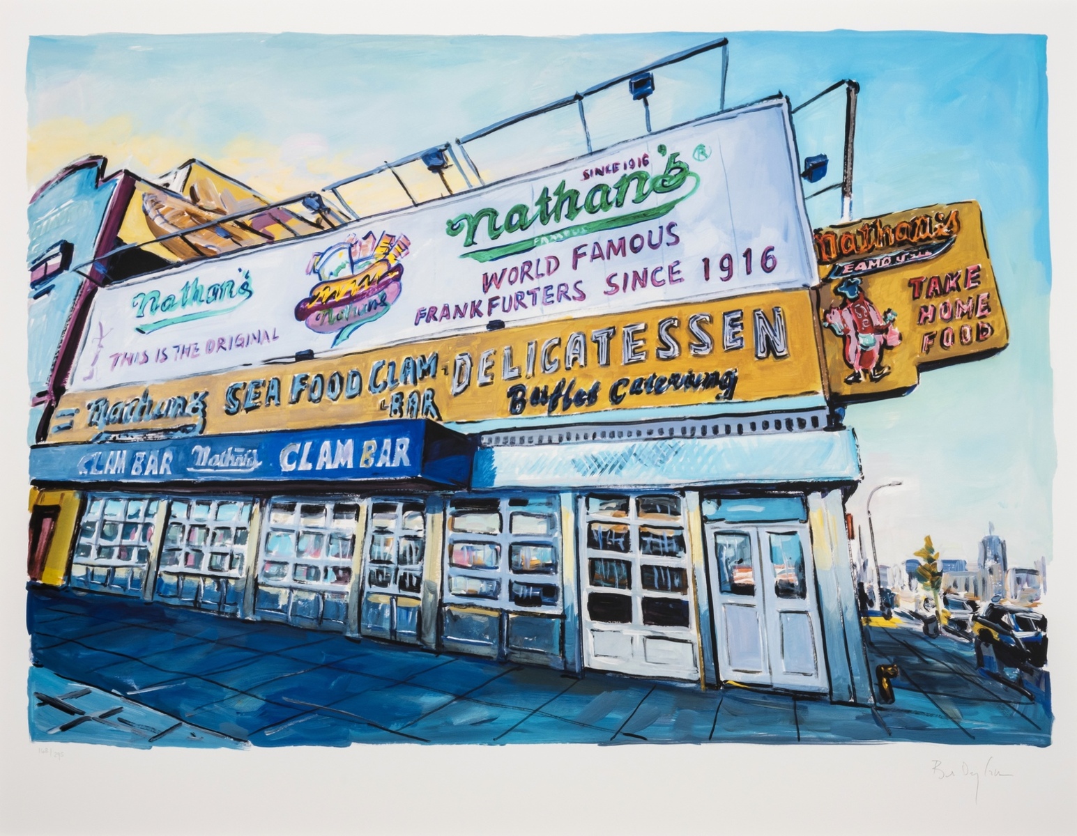 Bob Dylan (b.1941) Clam Bar, Surf Avenue, from The Beaten Path series