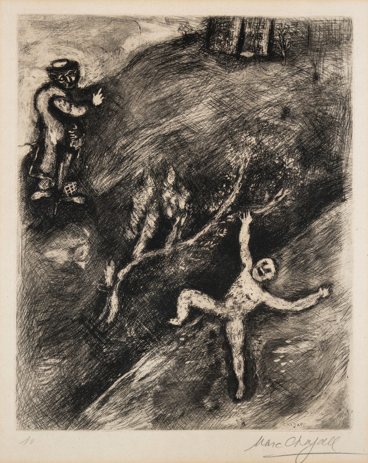 Marc Chagall (1887-1985) The Child and the Schoolmaster pl. 10, from La Fontaine Fables (Cramer 22)