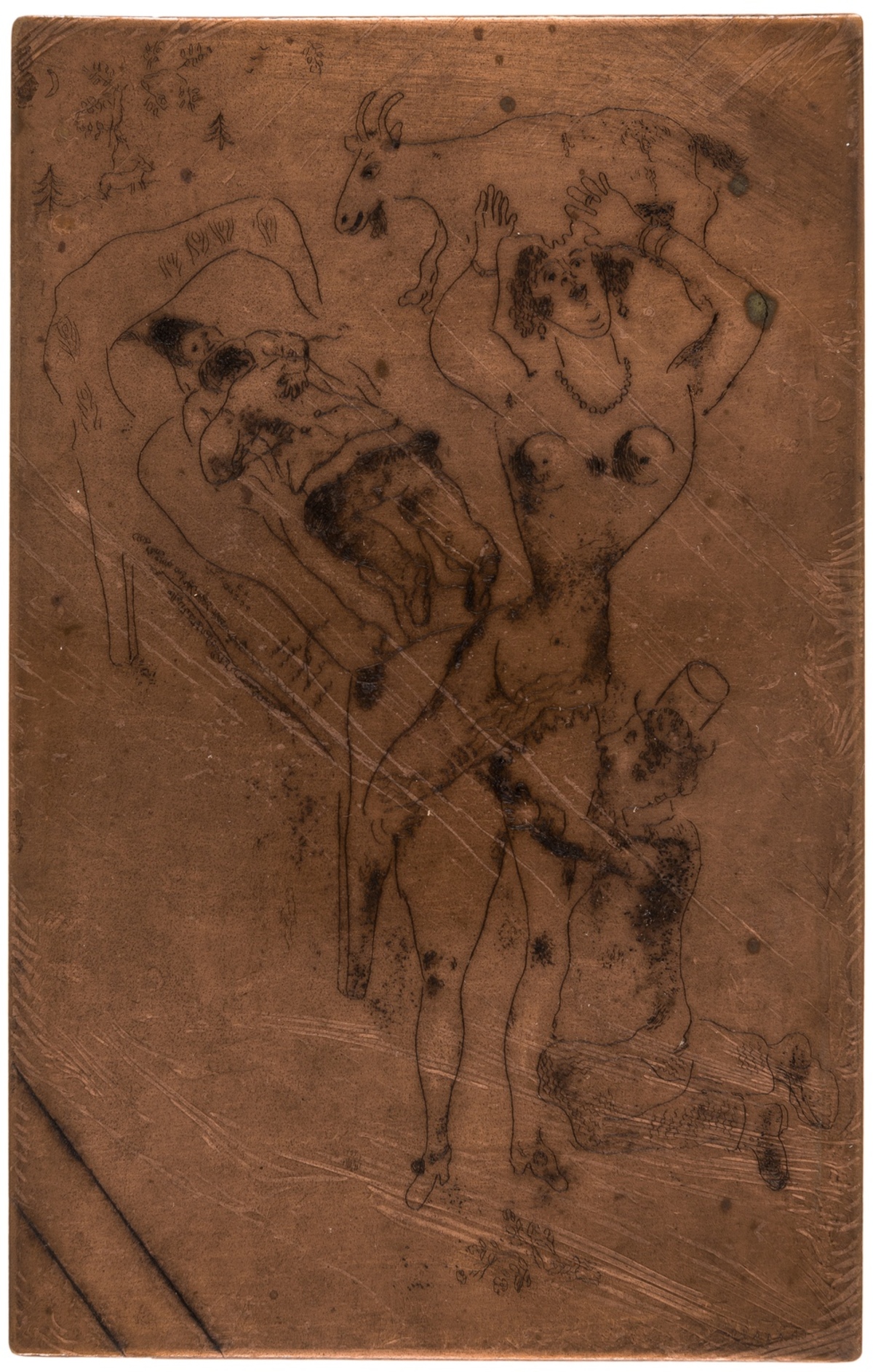 Marc Chagall (1887-1985) Lust III (Supplemental Plate) for Les Sept Péchés Capitaux (Kornfeld 62, …