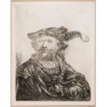 Rembrandt van Rijn (1606-1669) Self-portrait in a Velvet Cap with Plume