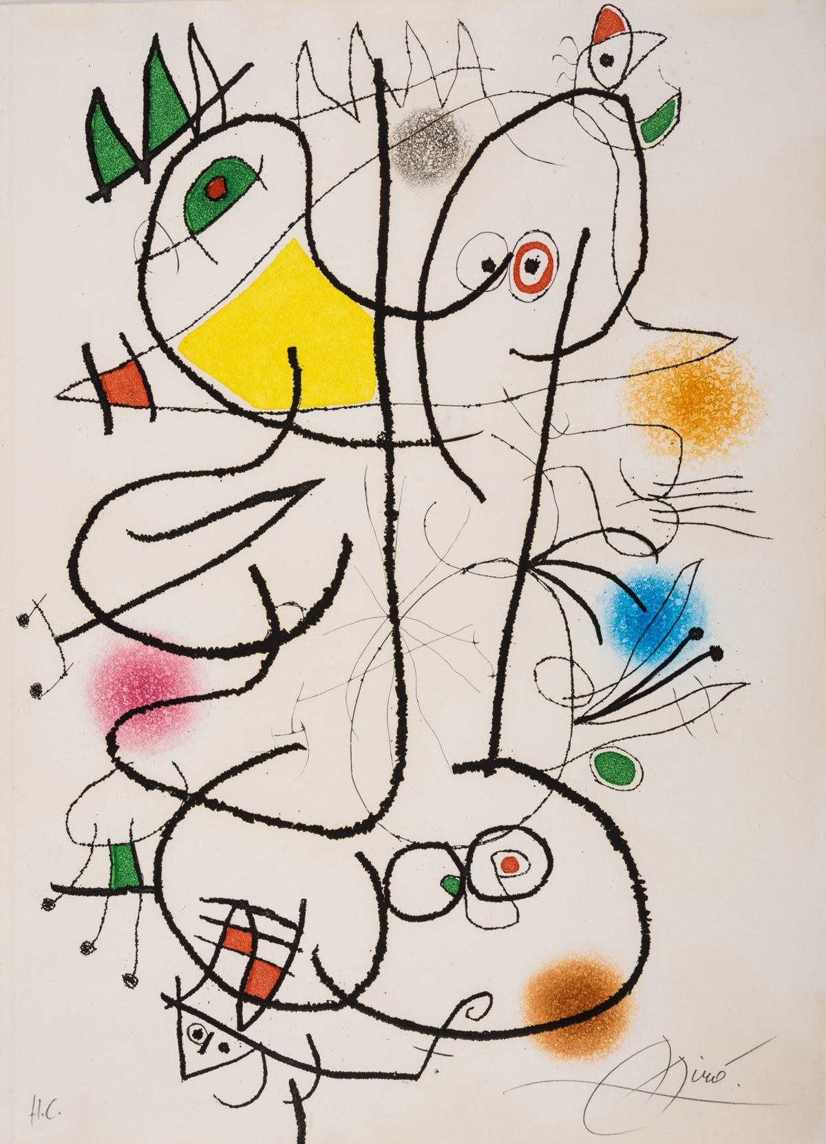 Joan Miro (1893-1983) Untitled, from Le Miroir de L'Homme par les Bêtes (Dupin 567; Cramer 125)