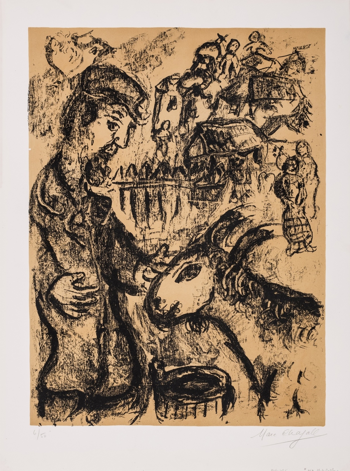 Marc Chagall (1887-1985) Paysan à la Chèvre (Mourlot 562)