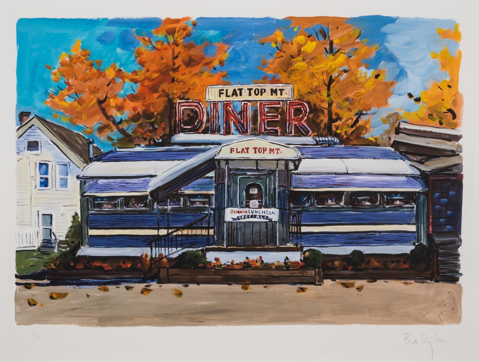 Bob Dylan (b.1941) Flat Top Mt. Diner, Tennessee, from The Beaten Path series