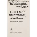 Bester (Alfred) Golem 100, first edition, signed presentation inscription from the author, 1980; …