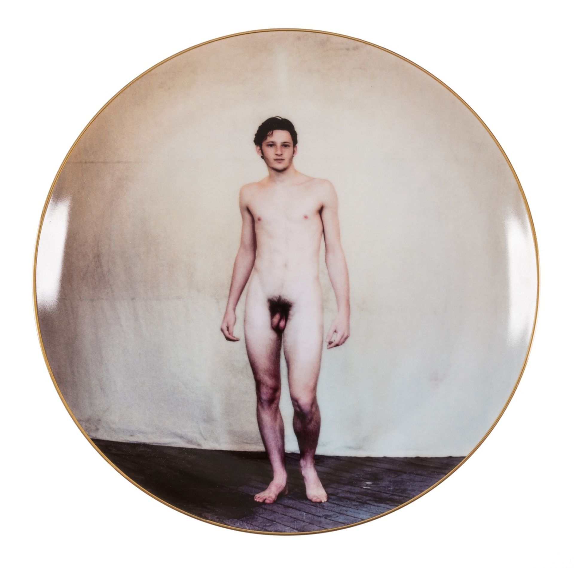 Pierson (Jack) Youth, ceramic plate, one of 500 copies signed by Pierson, New York, Adora …