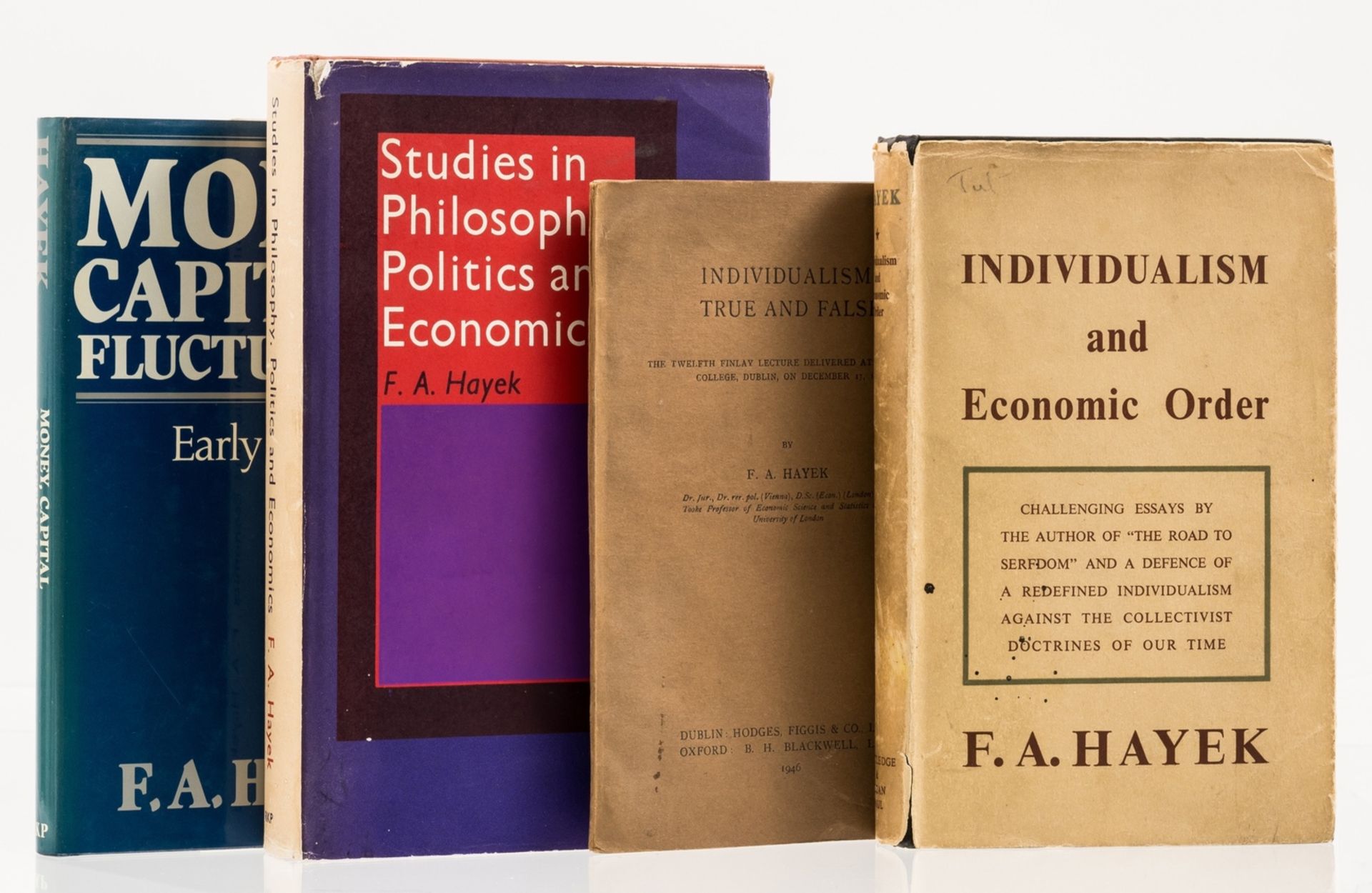 Economics.- Hayek (Friedrich August) Individualism and Economic Order, first edition, 1949; and 3 …