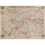 London.- Waltham Bros.' Pocket Map of London, showing Railways, Public Buildings, Theatres, etc., …