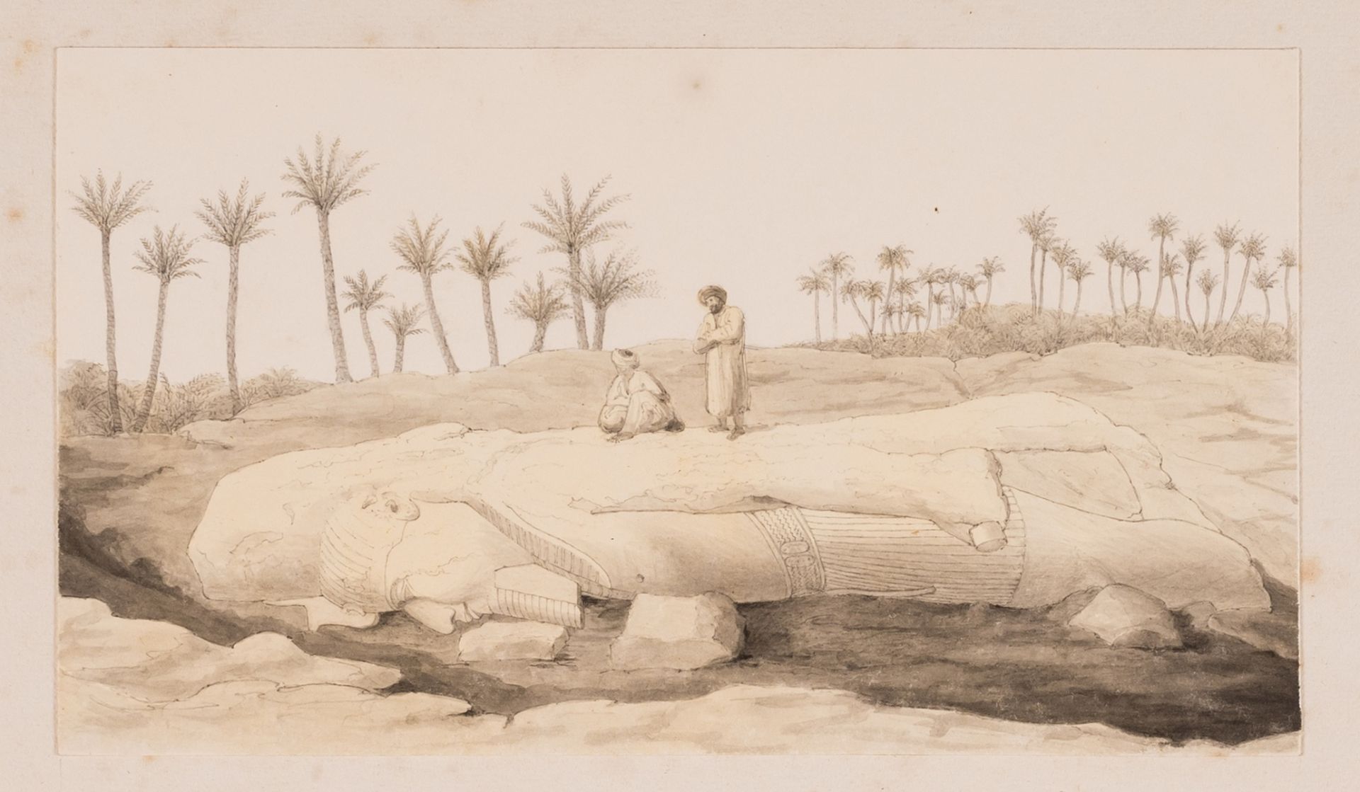 Egypt.- Lane (Edward William) Album comprising 23 fine original studies from the artist's tours of … - Bild 2 aus 6