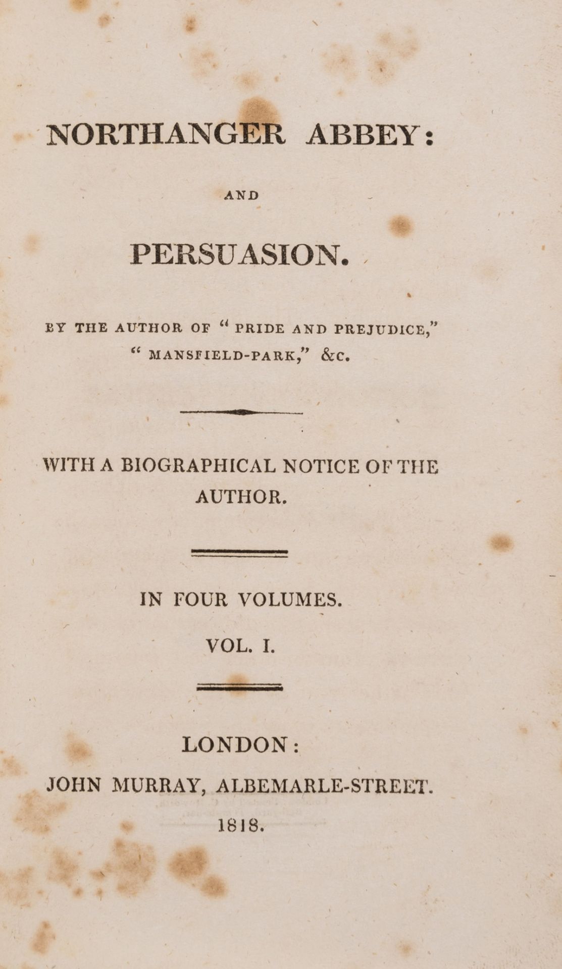 Austen (Jane) Northanger Abbey: and Persuasion. By the Author of "Pride and Prejudice", … - Bild 2 aus 2