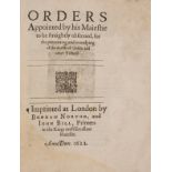 Food Rationing & Beer.- [James I.] Orders Appointed by his Maiestie . . . for the preuenting and …