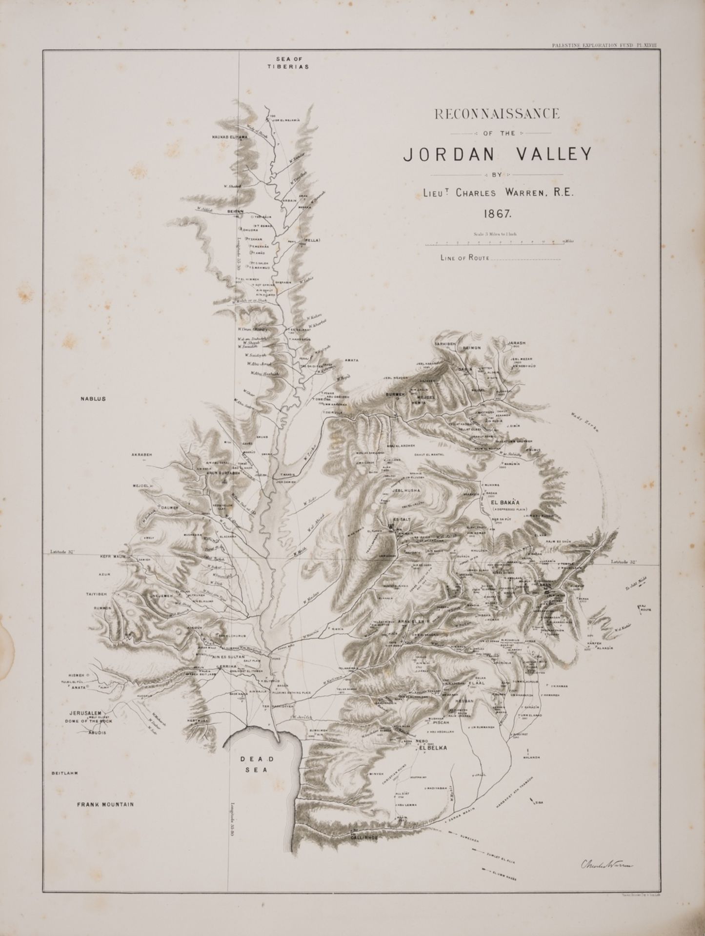 Middle East.- Warren (Capt. Charles) Plans, Elevations, Sections, &c., shewing the results of the …