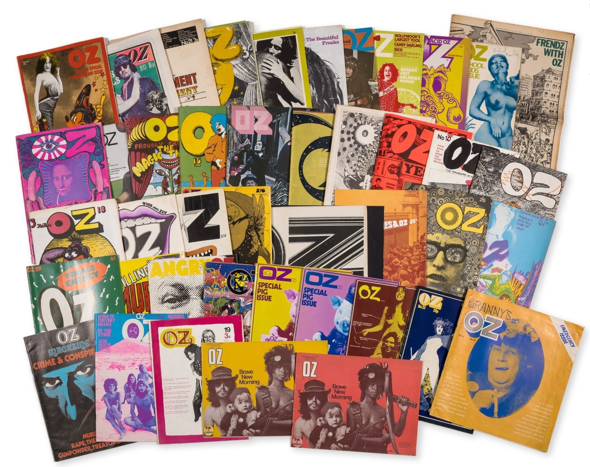 Oz Magazine.- A complete run of 'London OZ' Magazine, nos. 1-48