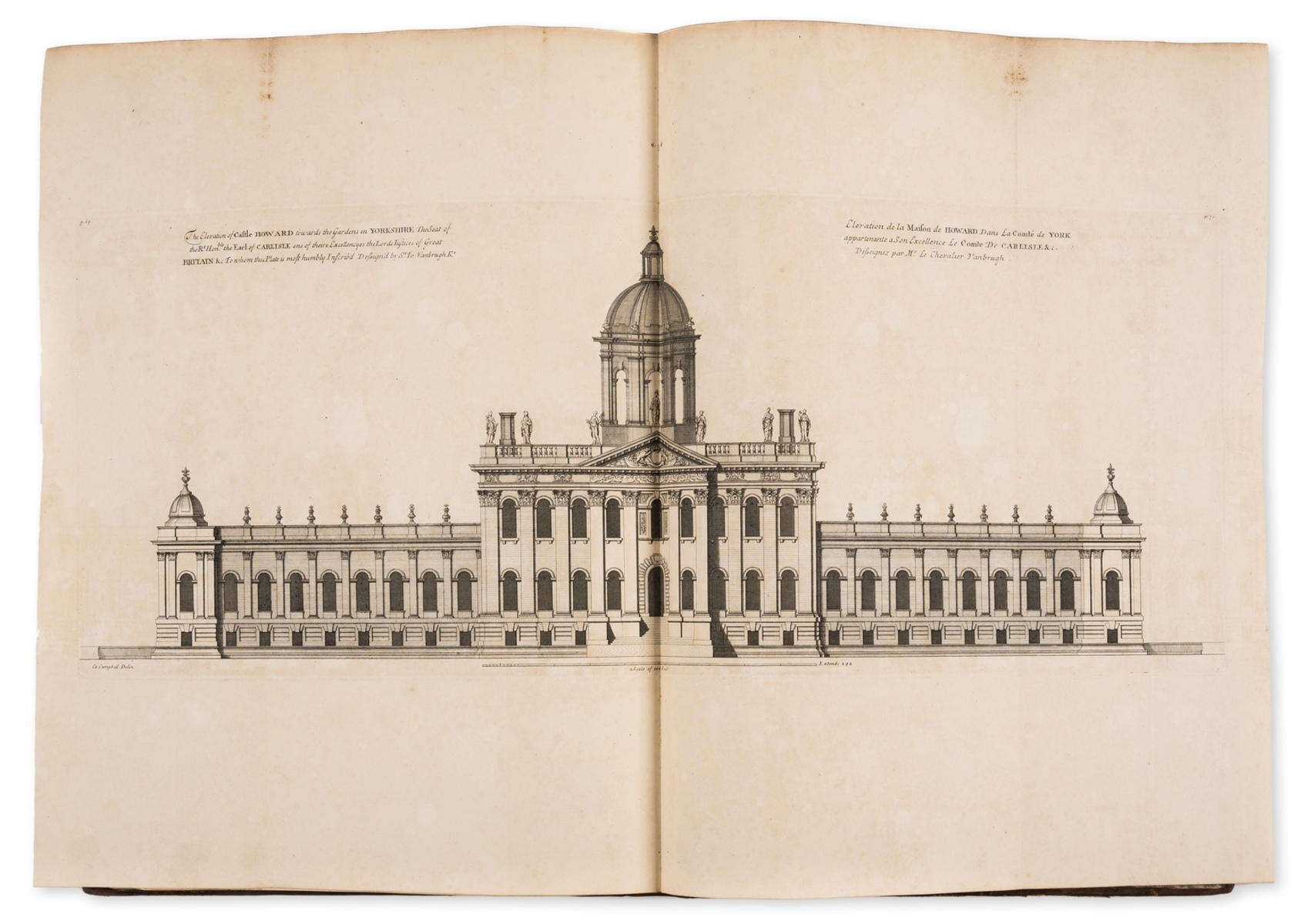 Campbell (Colen) & others., Vitruvius Britannicus, or The British Architect..., 5 vol., vol.1-3 … - Image 5 of 5