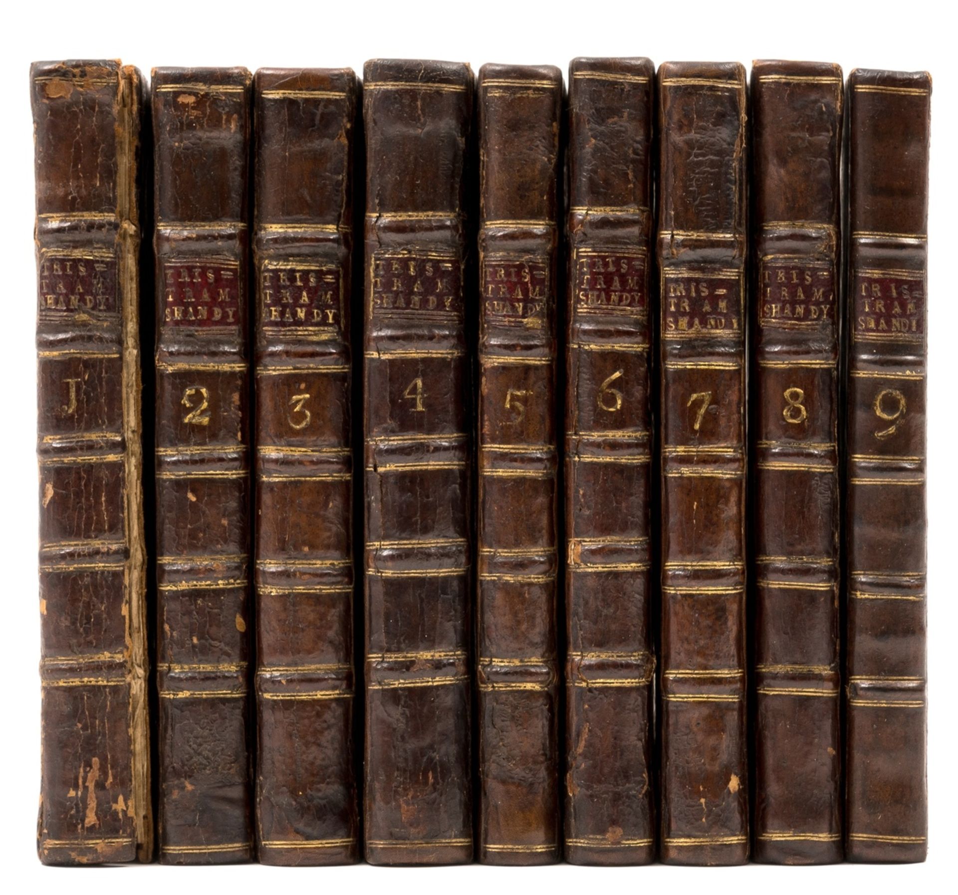 [Sterne (Laurence)] The Life and Opinions of Tristram Shandy, Gentleman, 9 vol., first edition, …